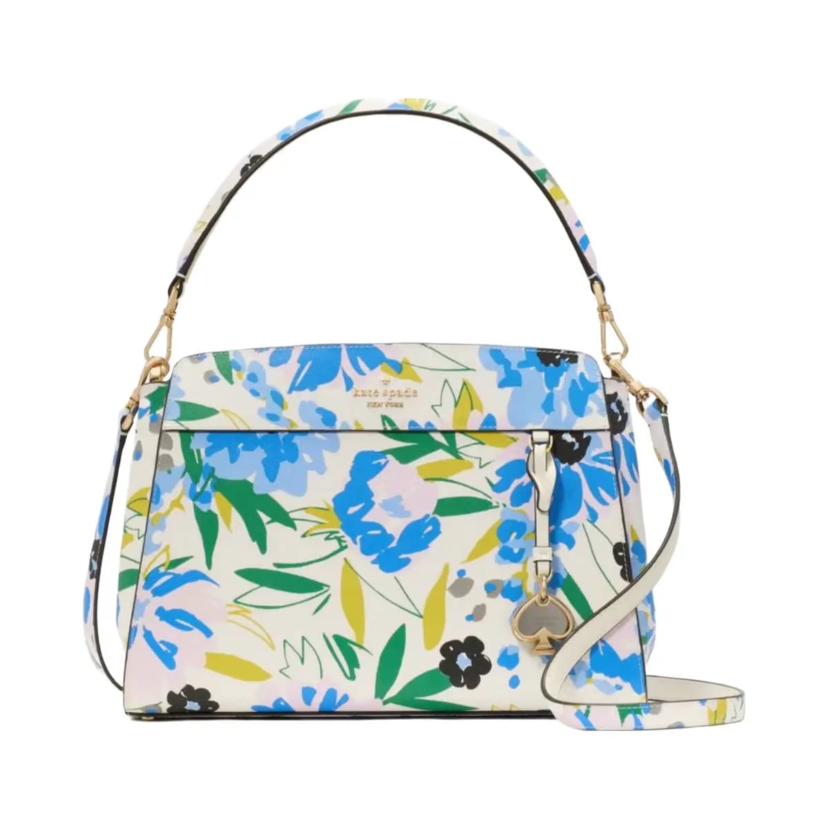 Kate Spade Madison Floral Medium Top Handle Satchel Cream Multi