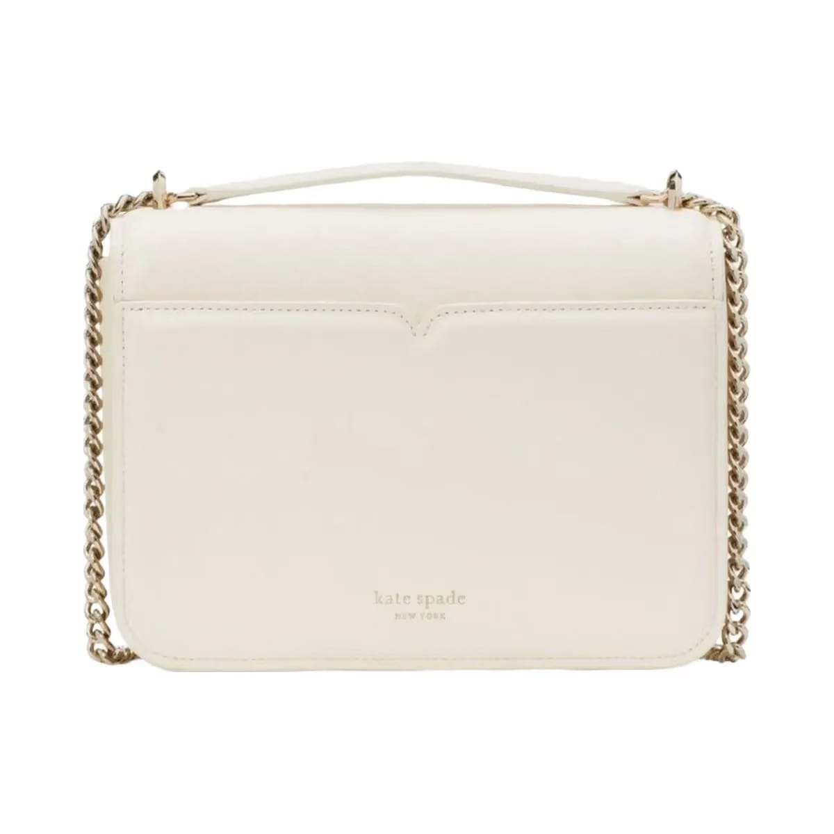 Kate Spade Locket Large Flap Shoulder Bag Parchment