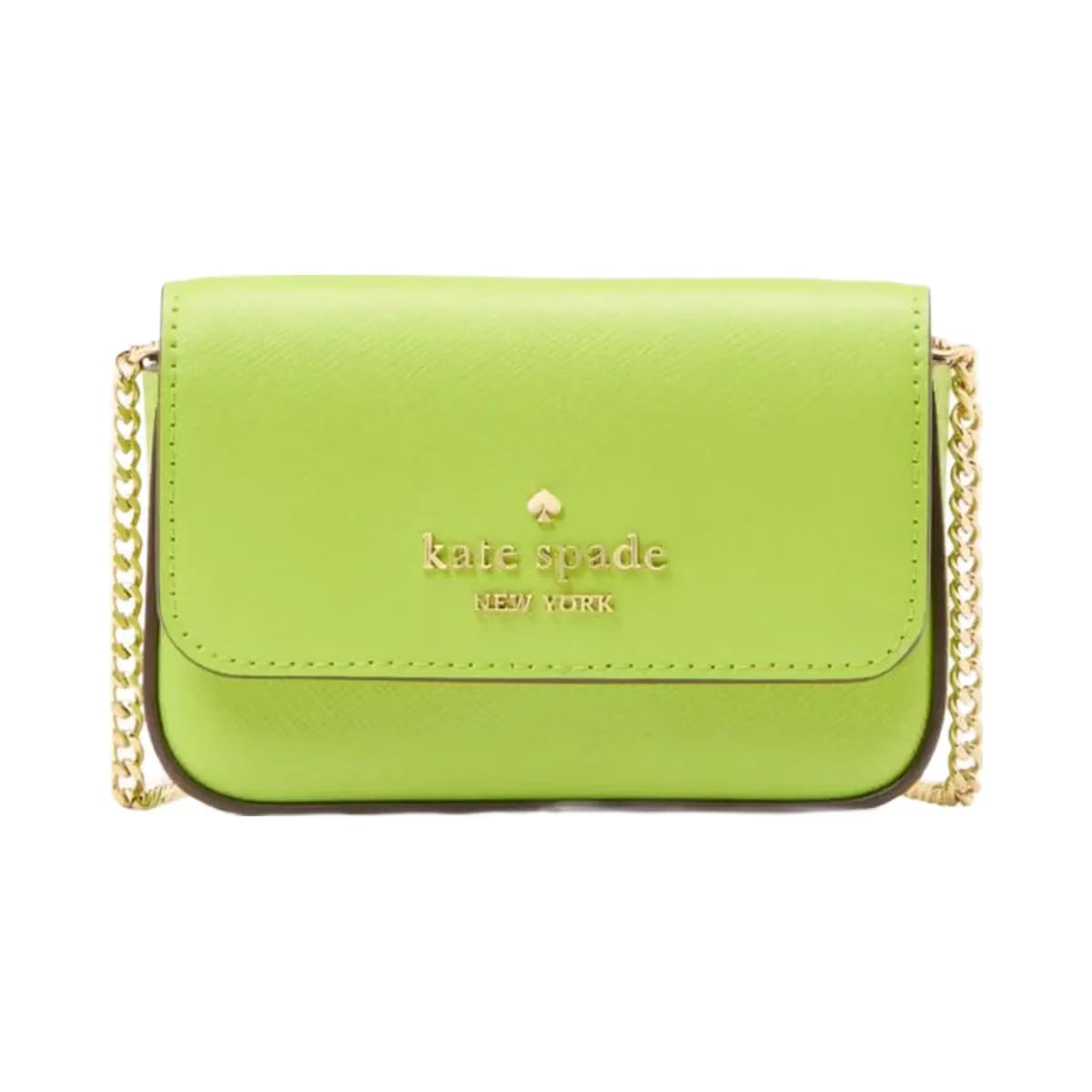 Kate Spade Madison Card Case Crossbody Grasshopper Green