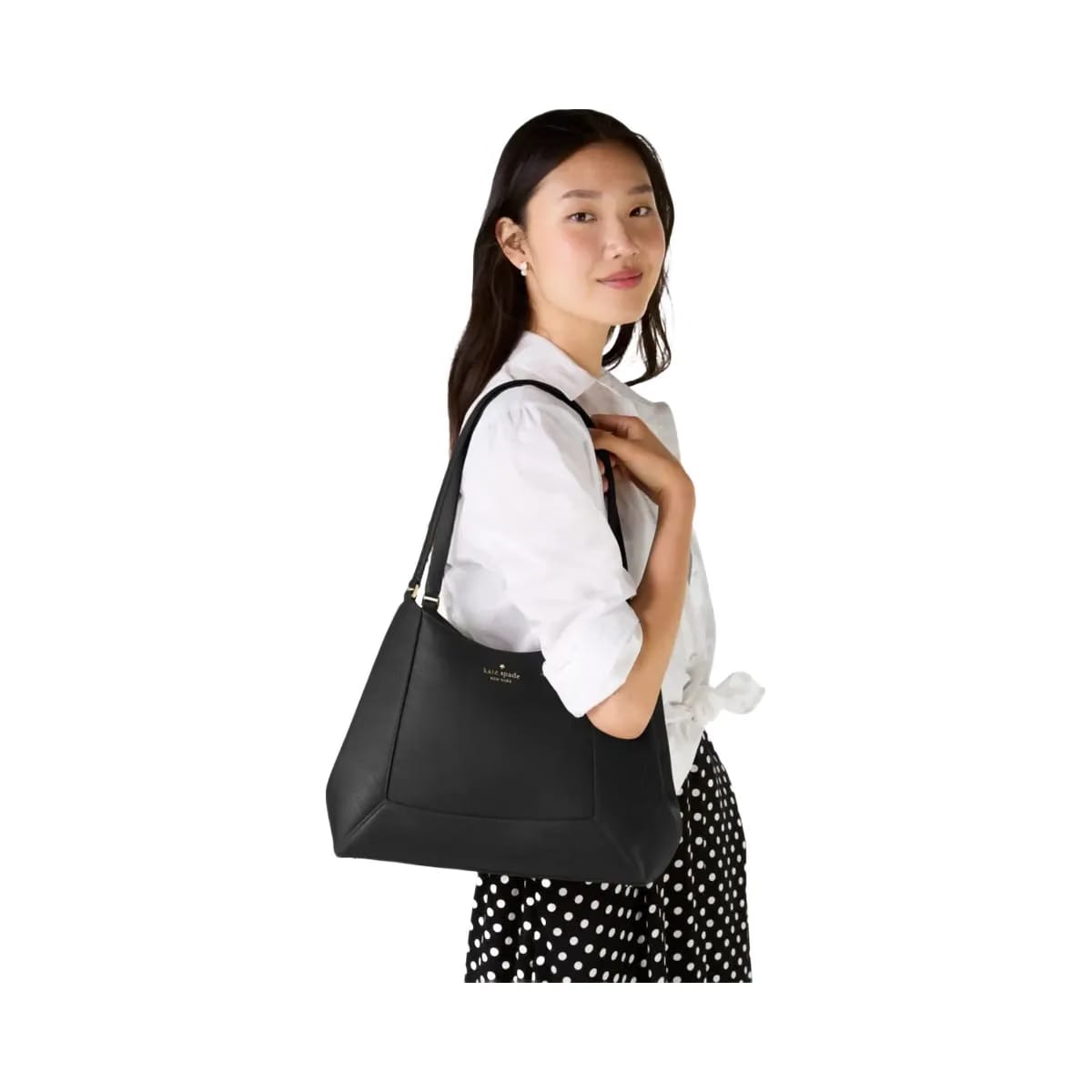 Kate Spade Lena Triple Compartment Shoulder Bag Black