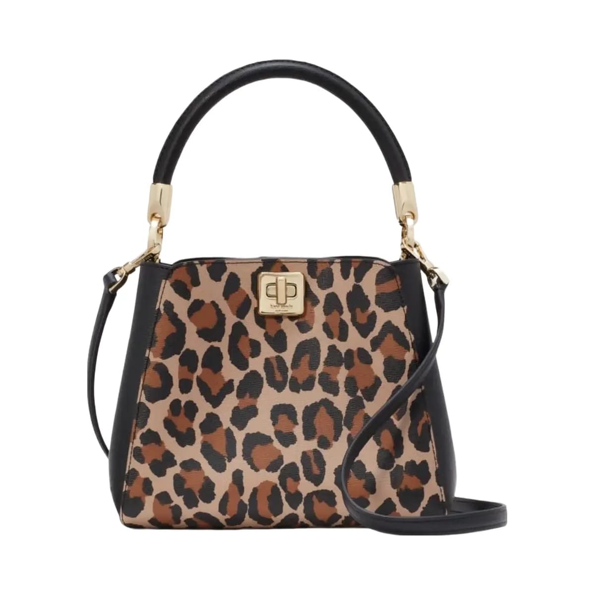 Kate Spade Phoebe Small Spotted Leopard Top Handle Satchel Brown Multi