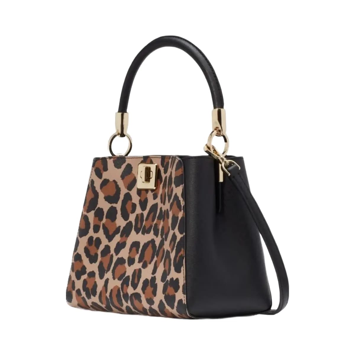 Kate Spade Phoebe Small Spotted Leopard Top Handle Satchel Brown Multi