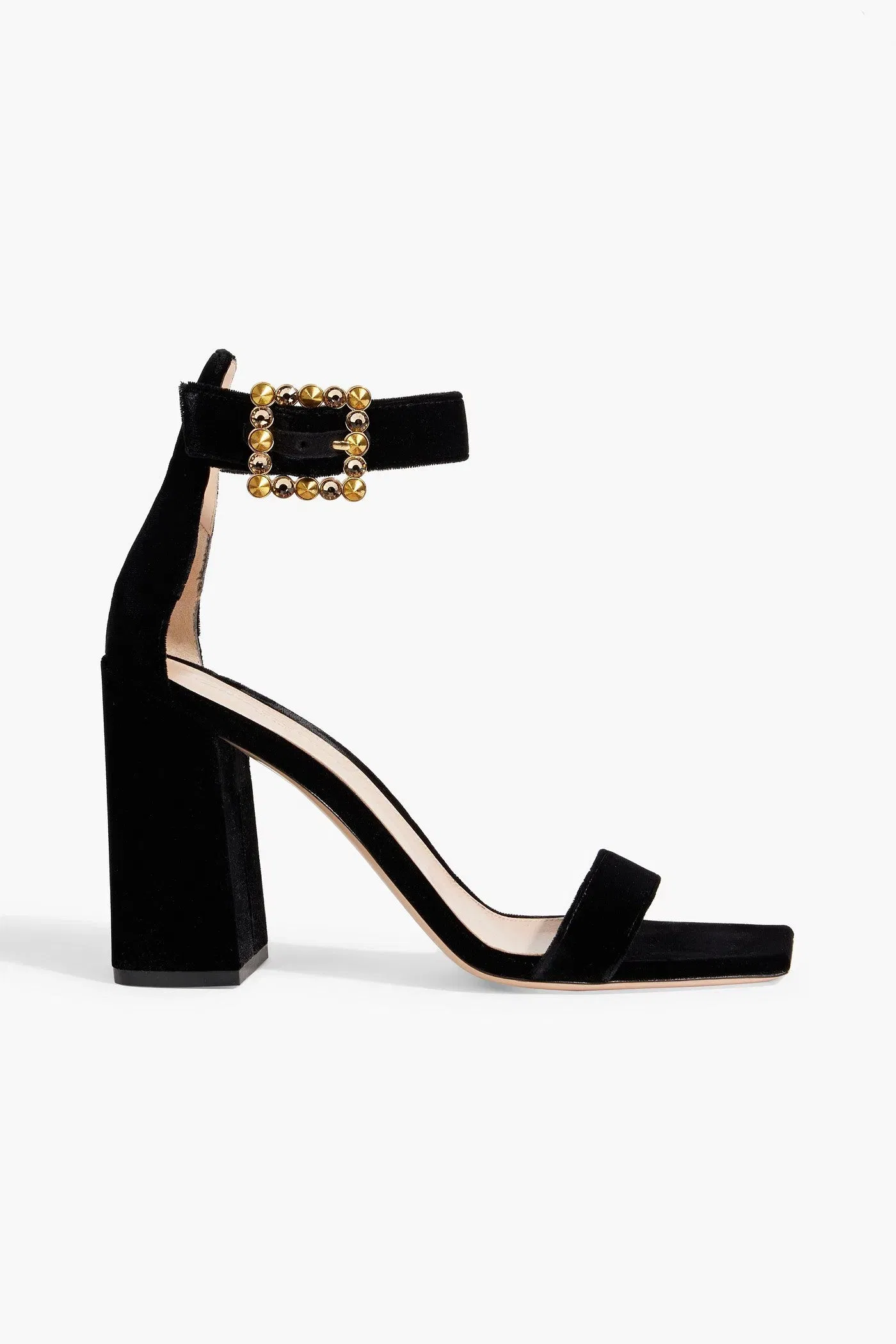 Gianvito Rossi Wondy Velvet Sandals Black Women's