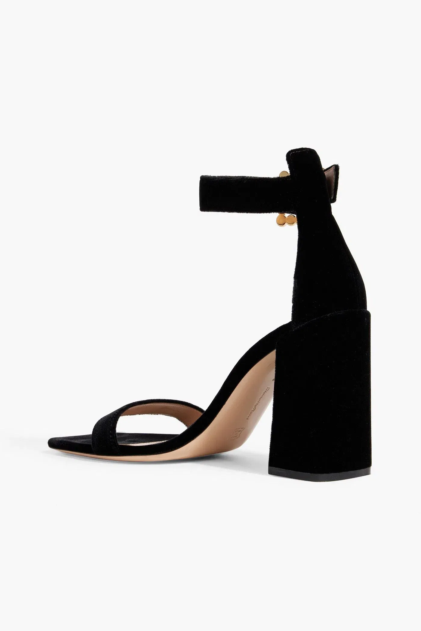 Gianvito Rossi Wondy Velvet Sandals Black Women's