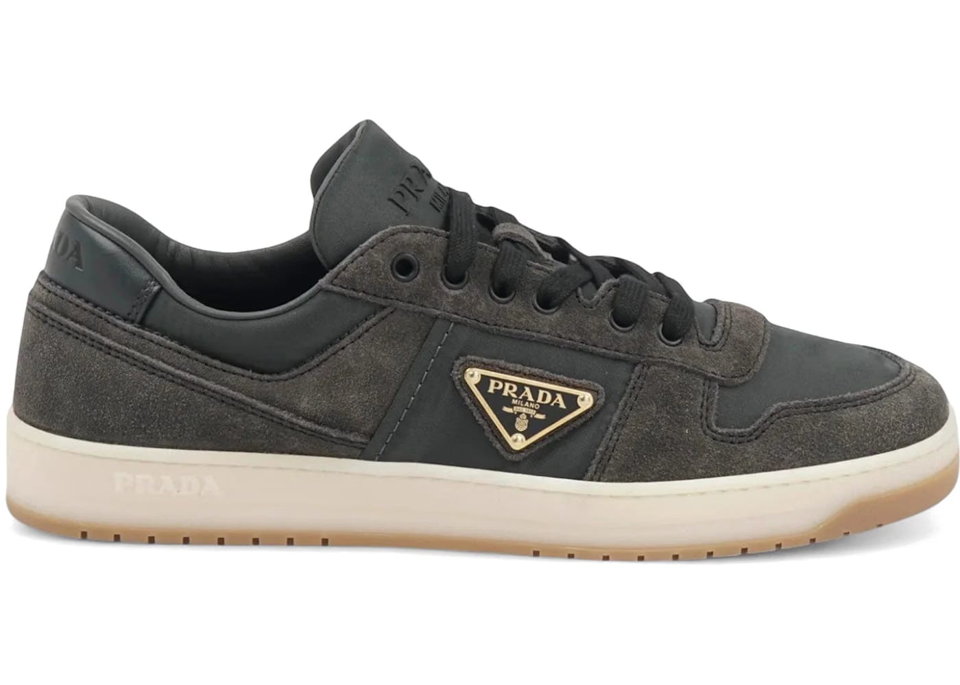 Prada Downtown Low Top Sneakers Dark Grey
