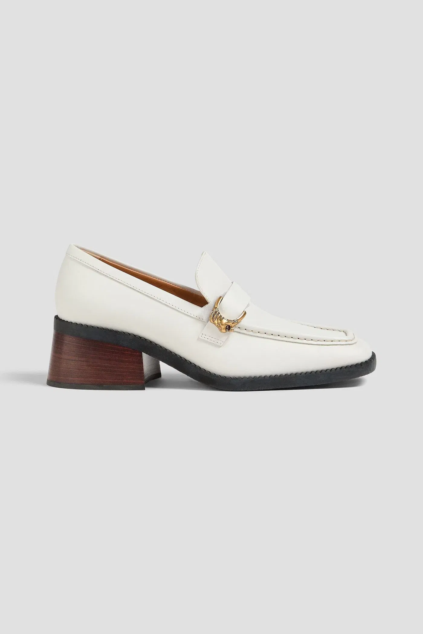 Tod's Embellished Leather Loafers White Women's