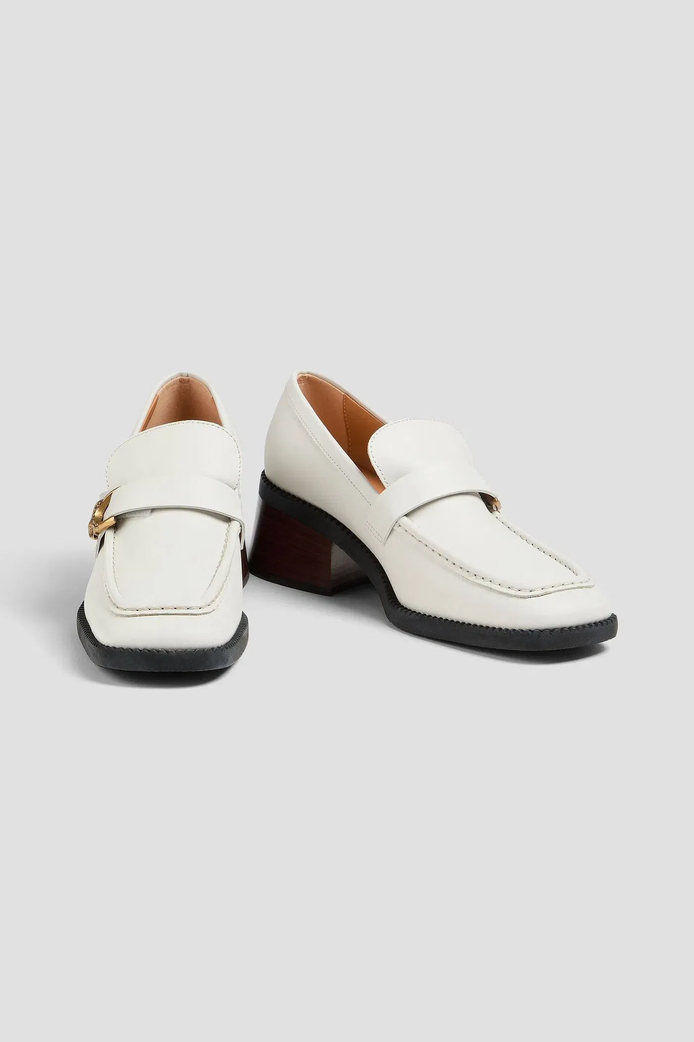 Tod's Embellished Leather Loafers White Women's