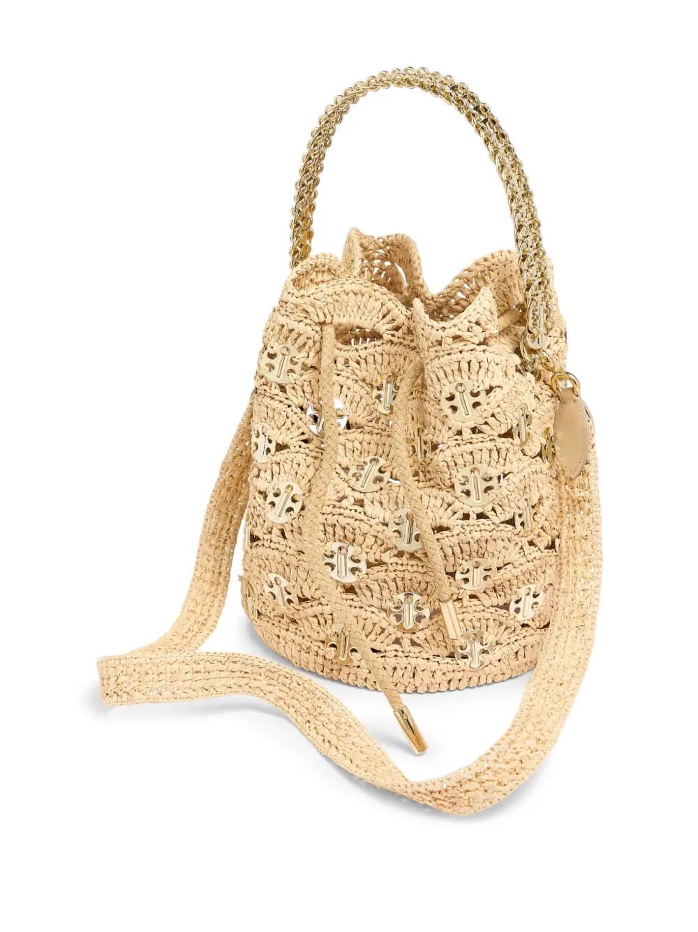 1969 Raphia Wave Paco bucket bag