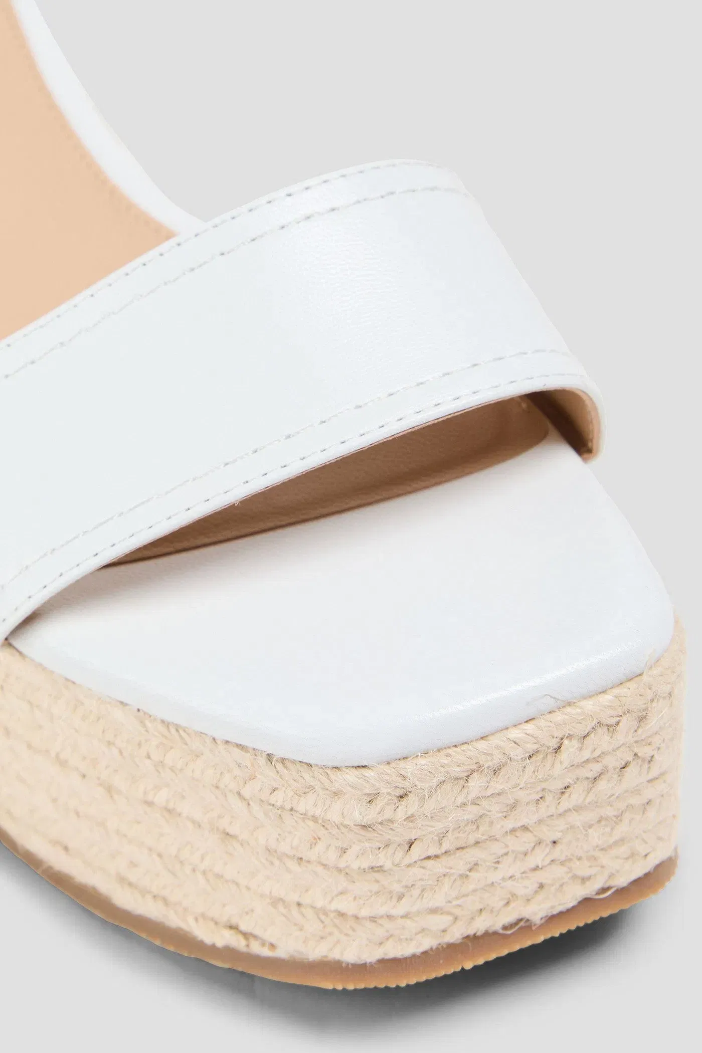 Veronica Beard Gianna Leather Espadrille Wedge Sandals Off-White Women's