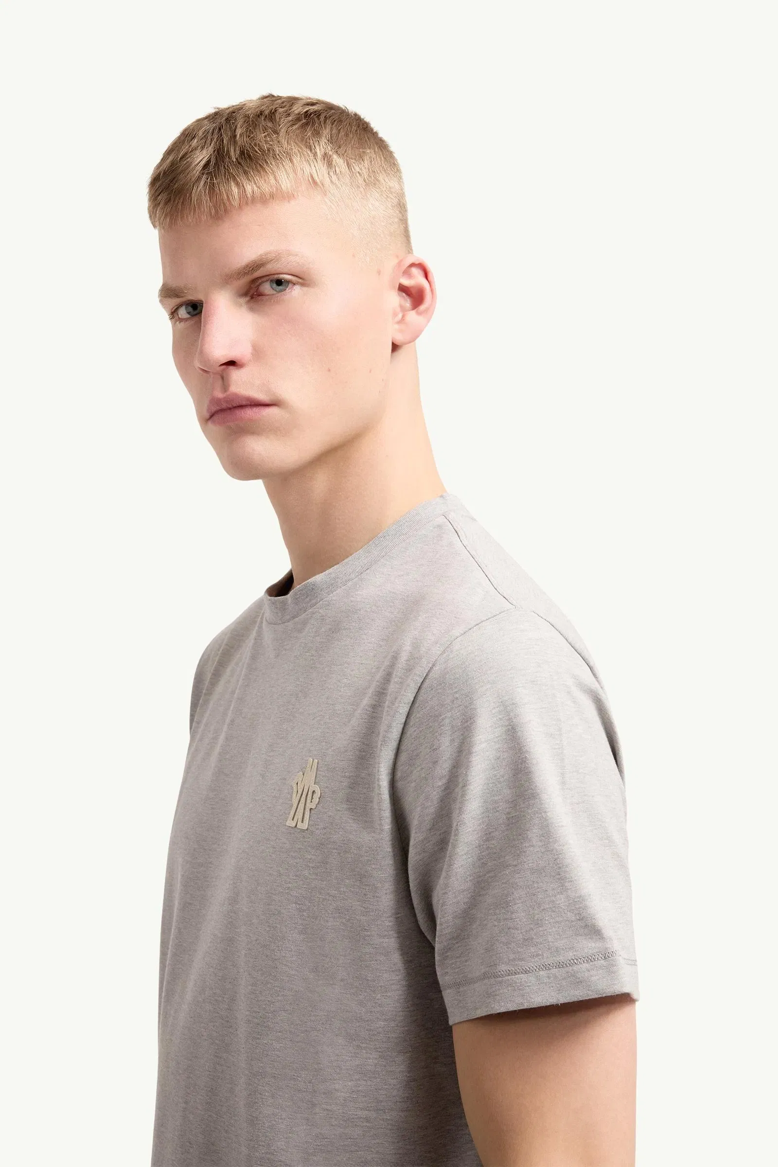 Moncler Logo Patch Cotton Blend T-Shirt (Three Pack) White & Black & Grey White & Black & Grey
