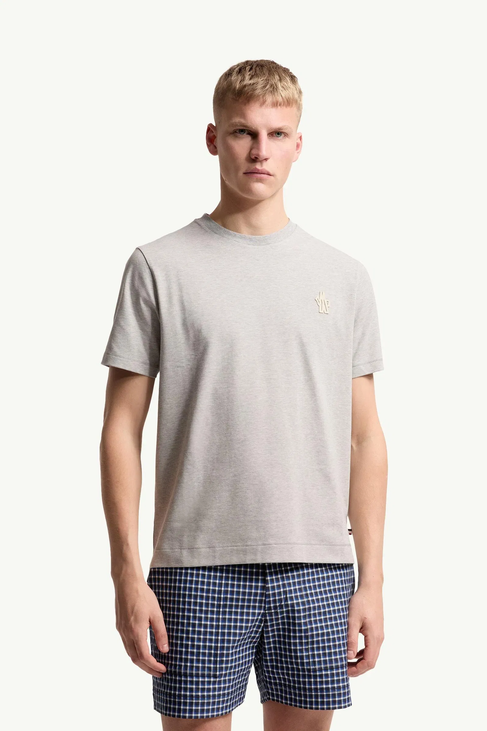 Moncler Logo Patch Cotton Blend T-Shirt (Three Pack) White & Black & Grey White & Black & Grey