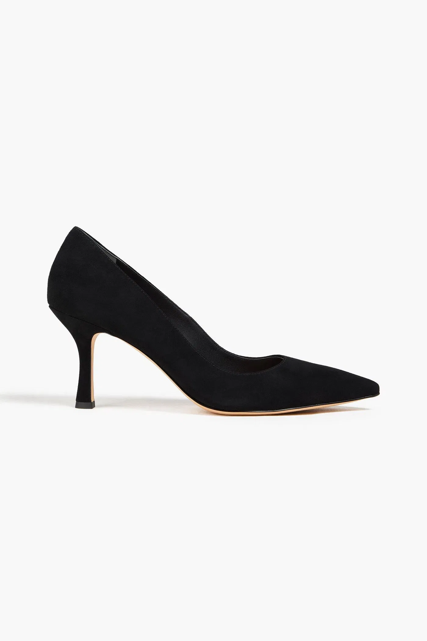 Stuart Weitzman Isla 75 Suede Pumps Black Women's