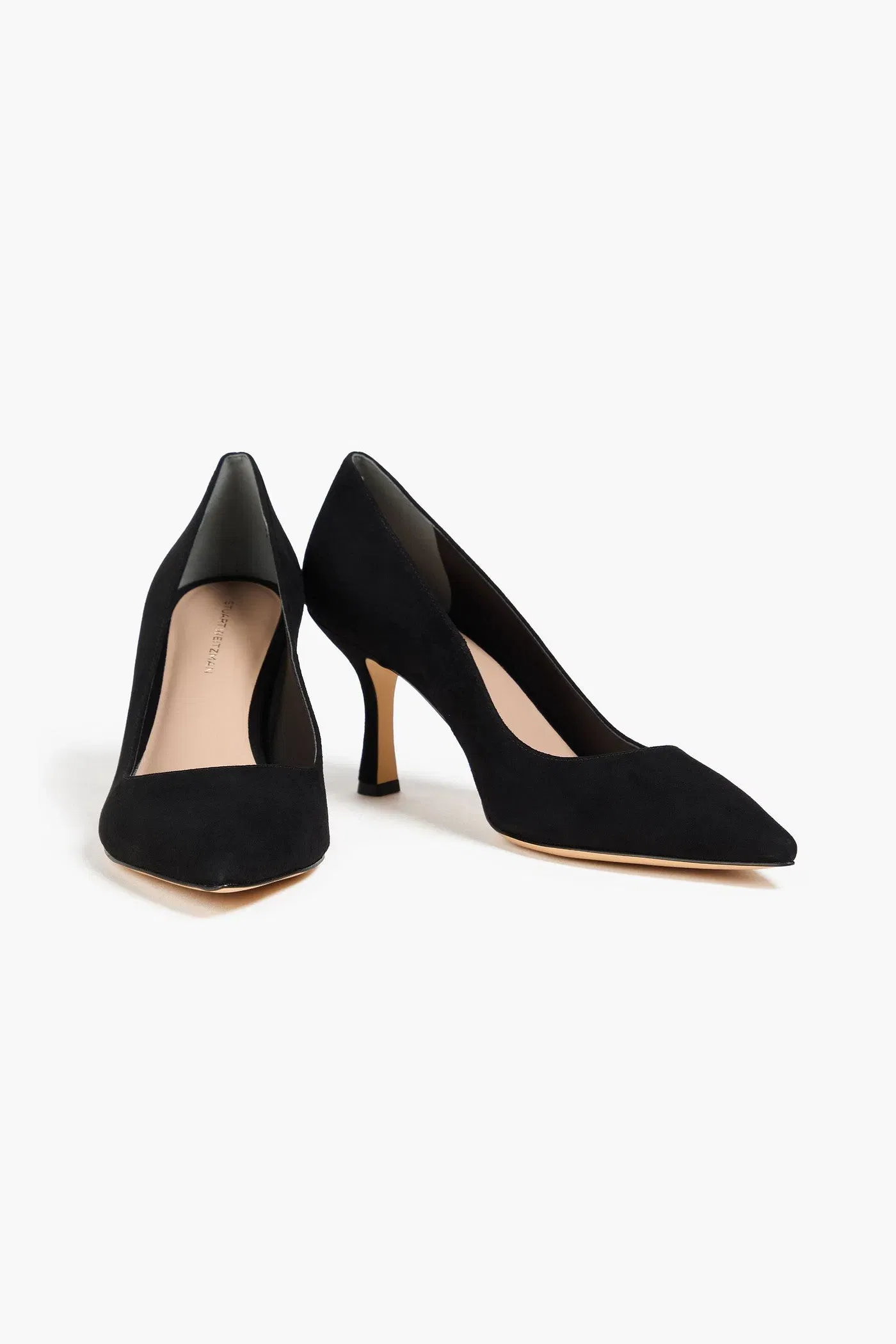 Stuart Weitzman Isla 75 Suede Pumps Black Women's