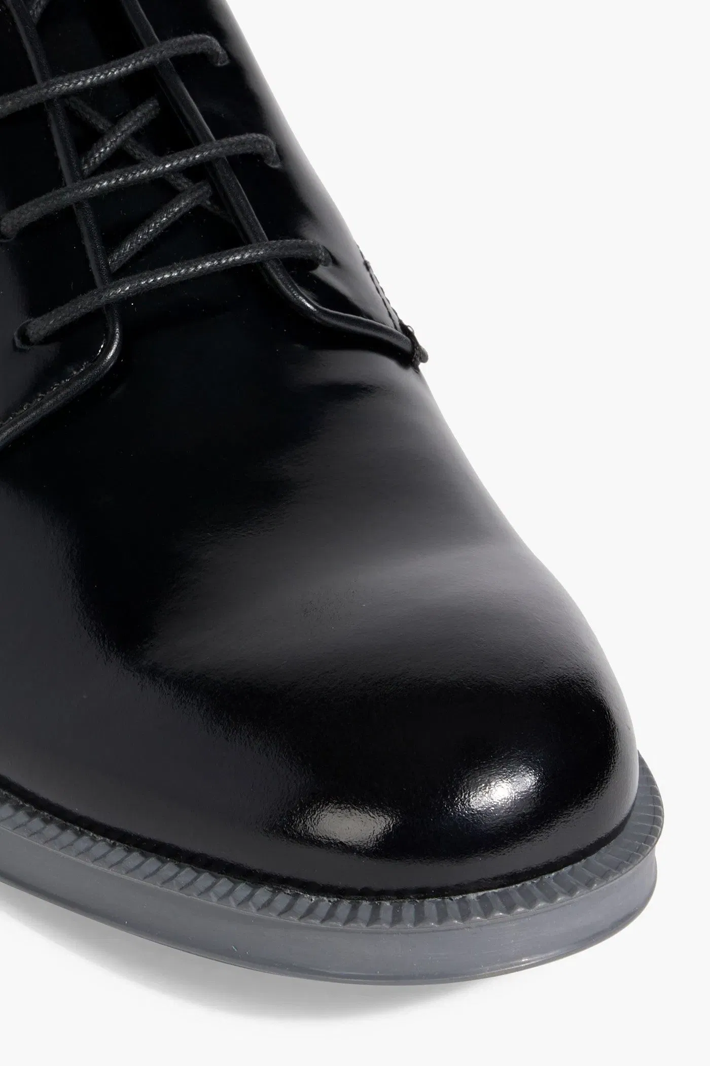 Tod's Color-Block Glossed-Leather Brogues Black Women's