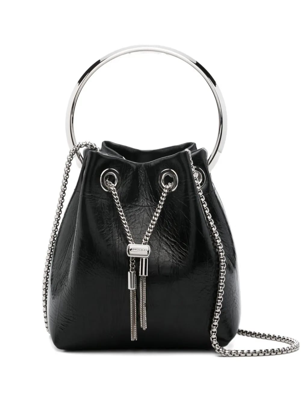 Bon Bon circular-handle tassel bucket bag