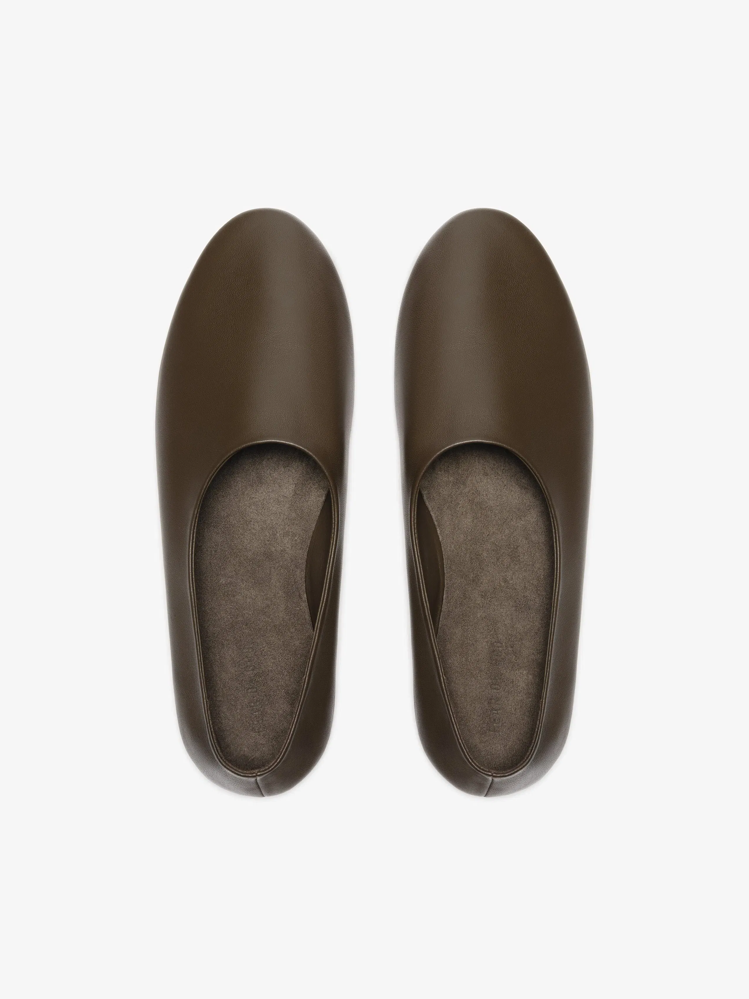 Essentials Leather Ballerino Taupe