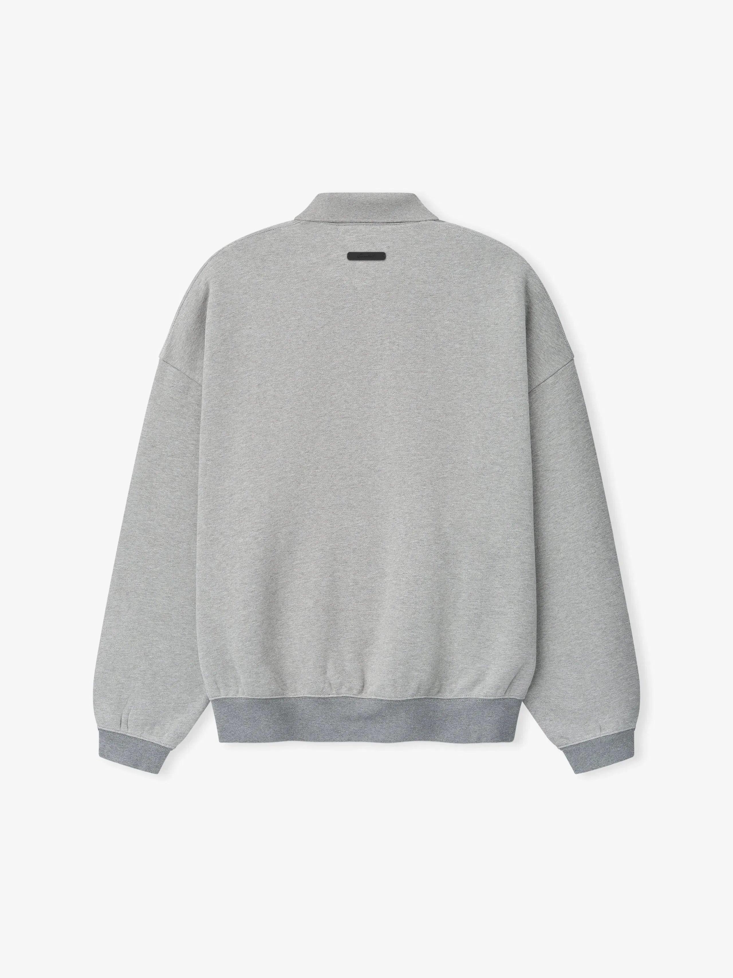 Essentials Signature 90S Polo Sweatshirt Concrete Heather
