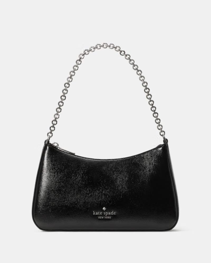 Kate Spade Margot Textured Patent Leather Convertible Crossbody Black