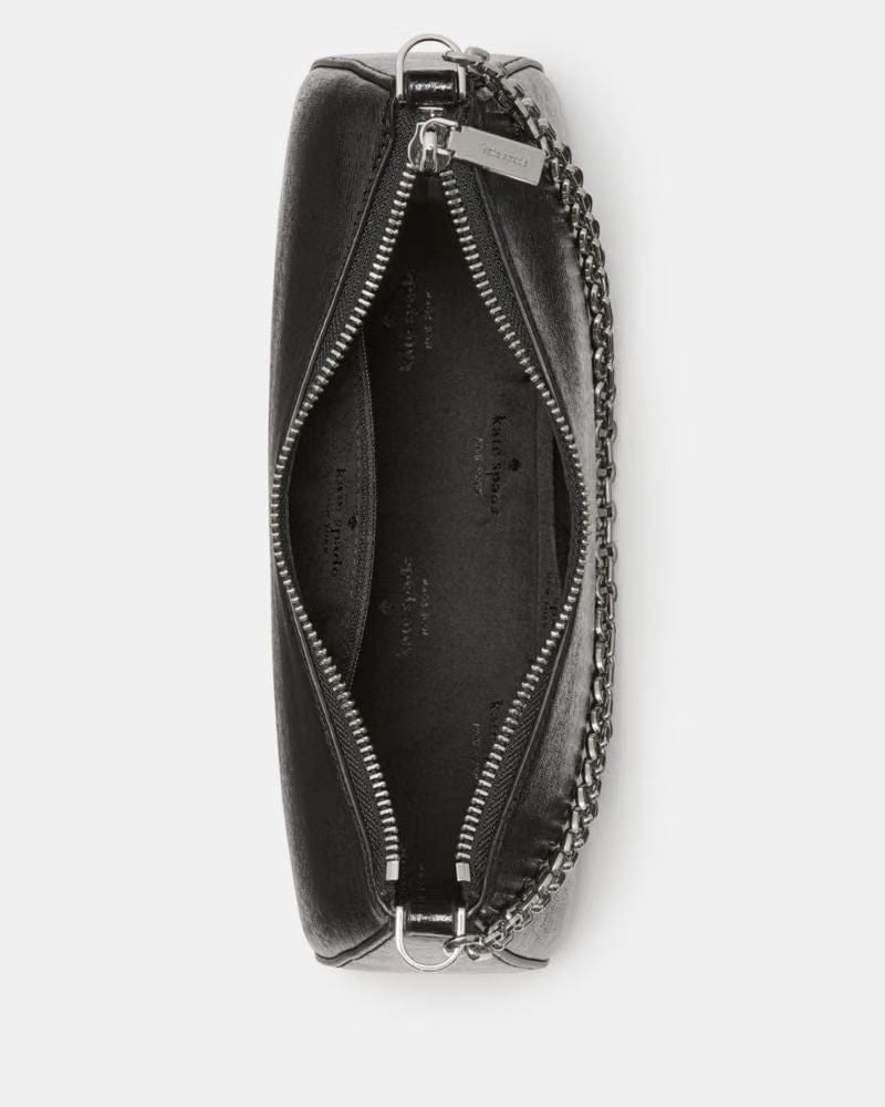Kate Spade Margot Textured Patent Leather Convertible Crossbody Black