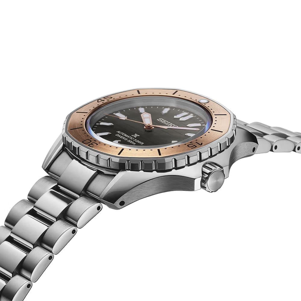 Seiko Prospex DiverS Watch Polygonal In Ocean Grey & Bronze Tone - Grey - SPB485J1