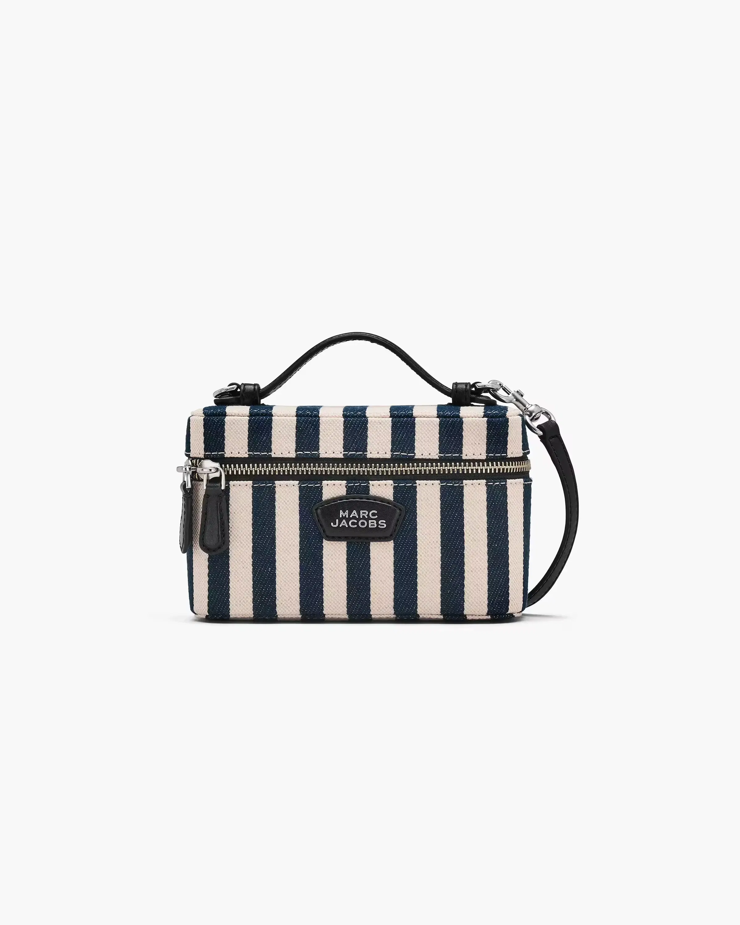 Marc Jacobs The Stripe Canvas Everyday Vanity Bag Blue Sea Multi