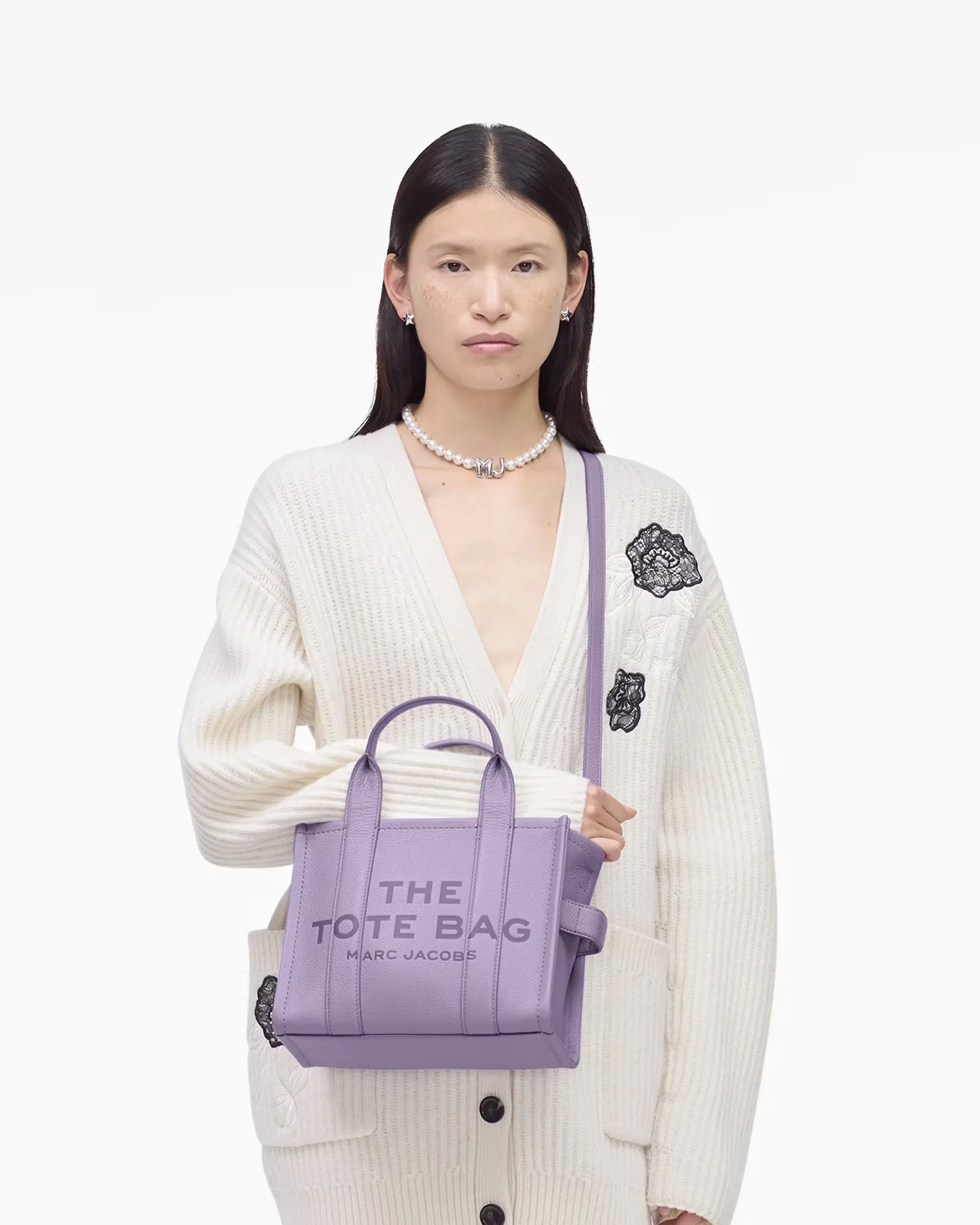 Marc Jacobs The Leather Small Tote Bag Lilac