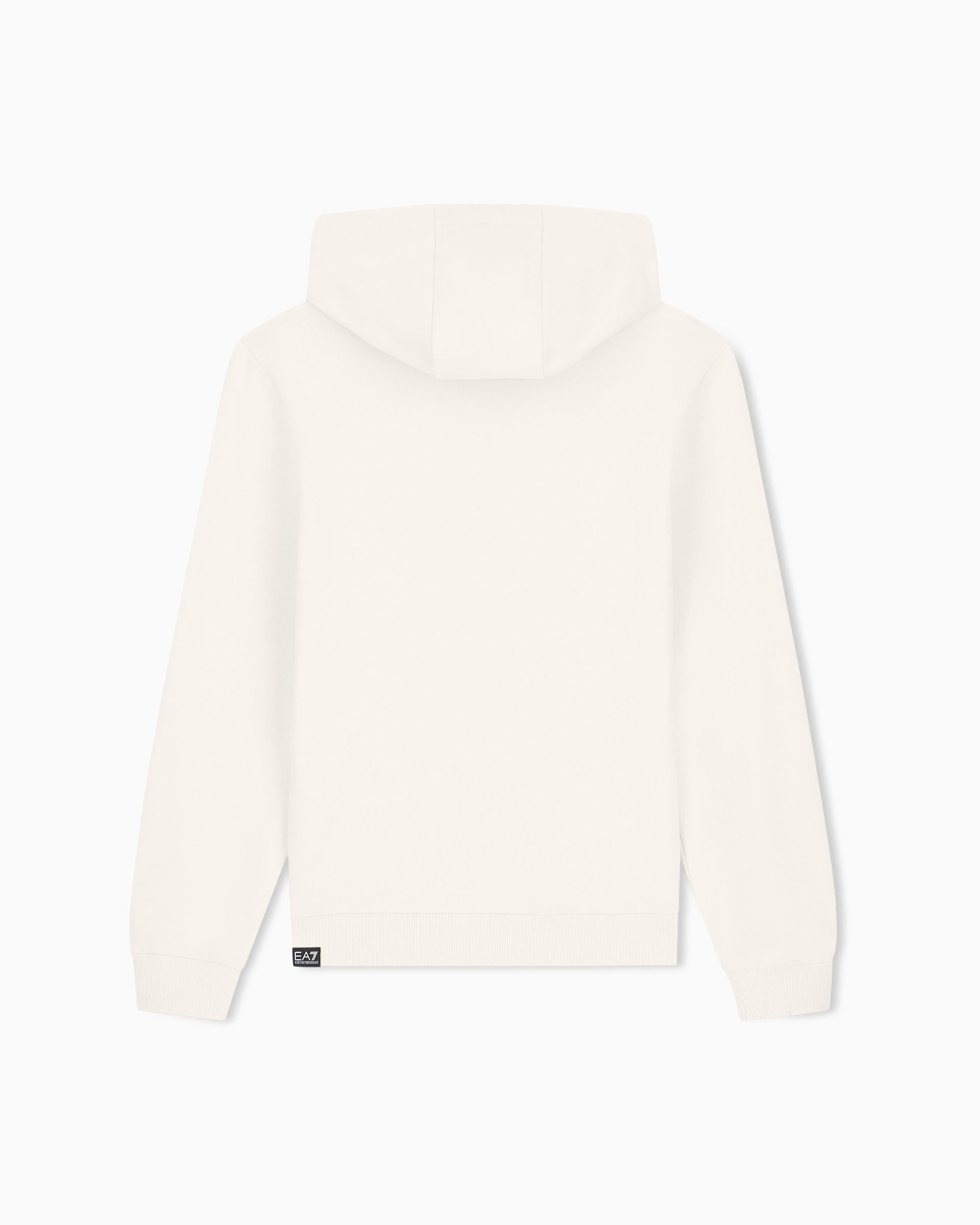 EA7 Regular fit hoodie Logo Series in cotton with ribbed details