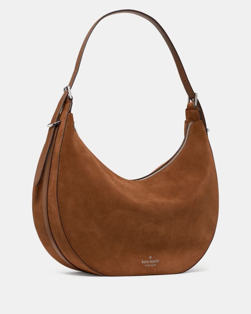 KateSpade Nova Suede Large Shoulder Bag Warm Gingerbread
