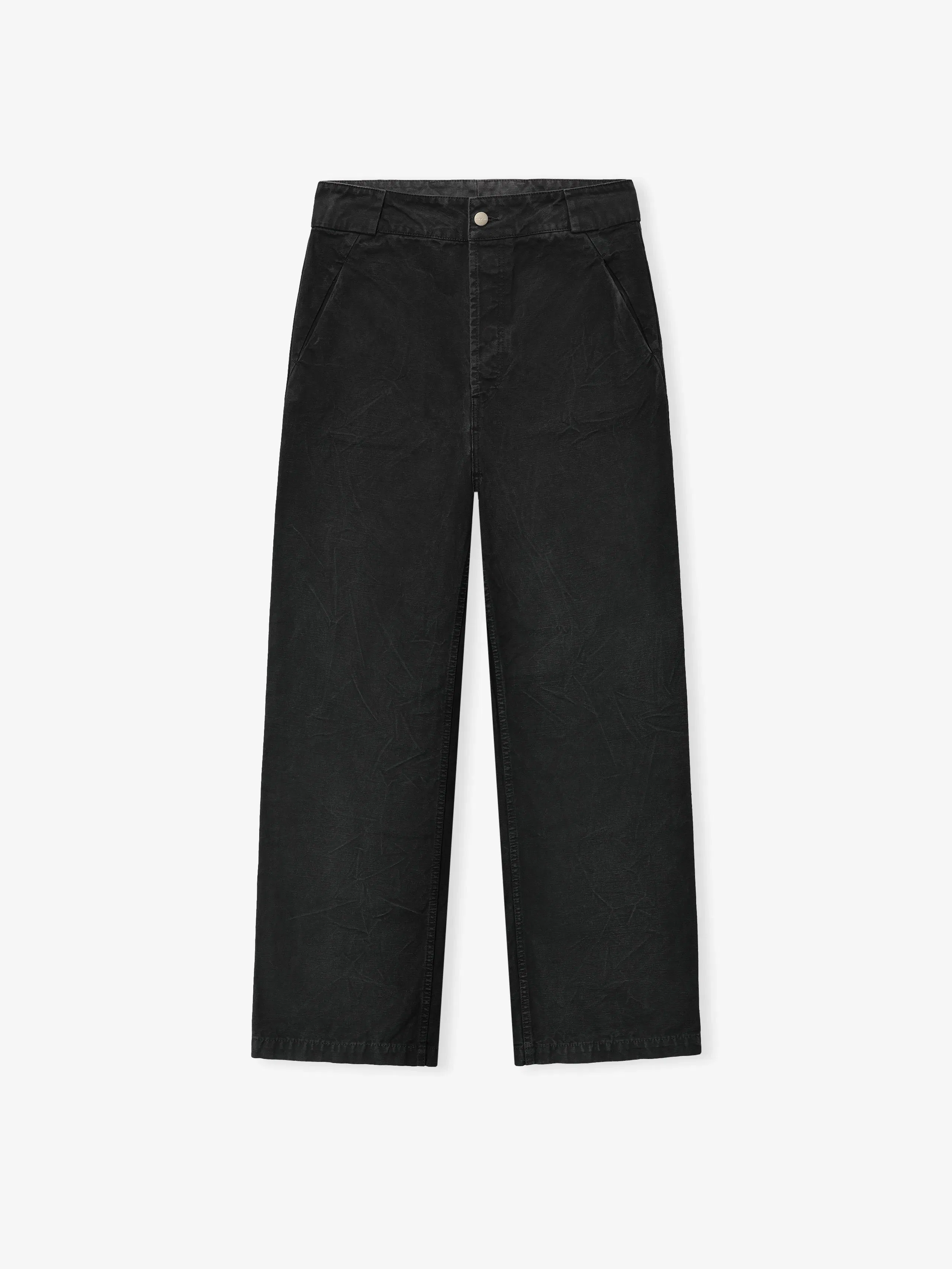 Essentials Washed Canvas Utility Pant Washed Black