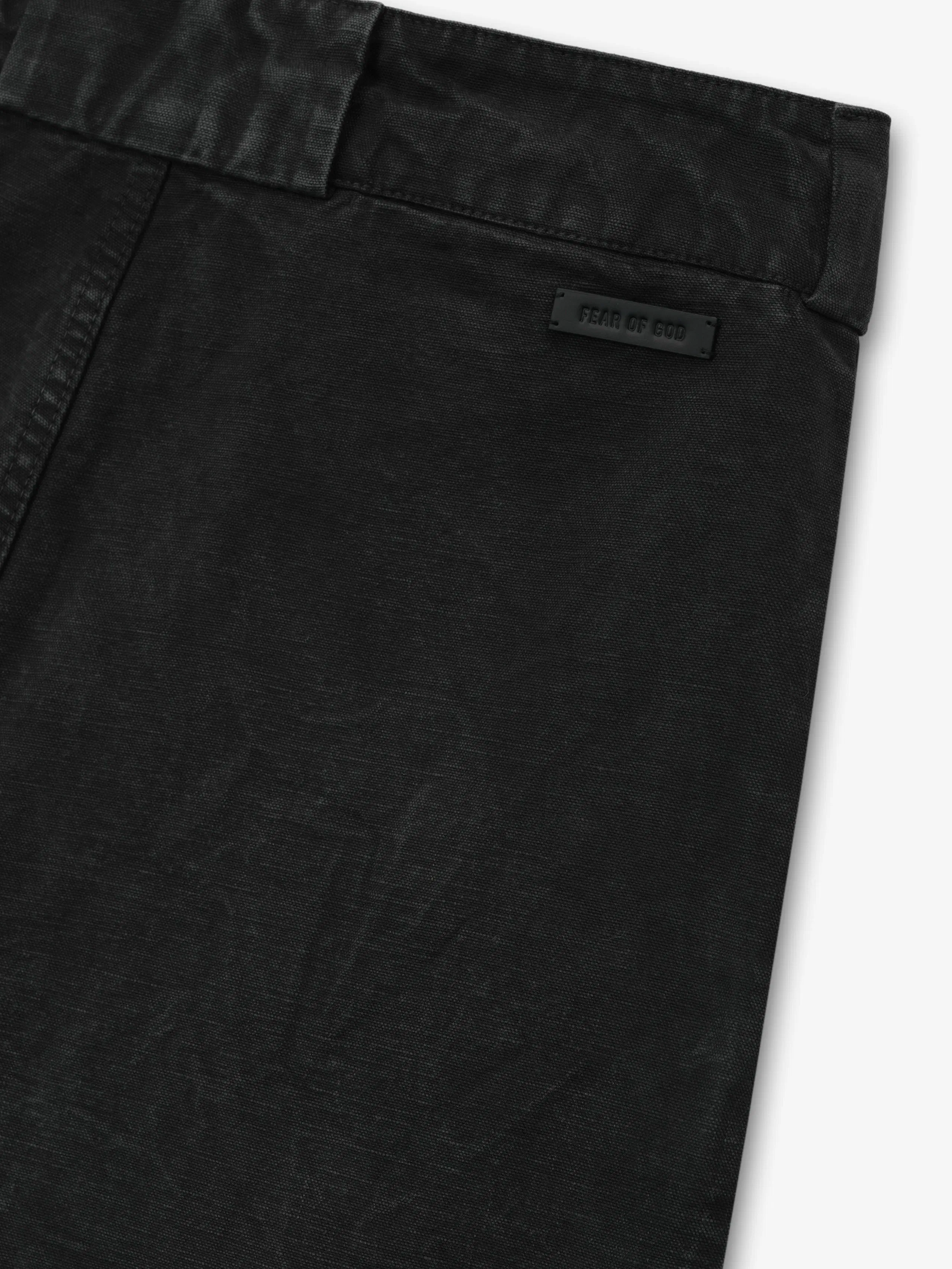Essentials Washed Canvas Utility Pant Washed Black