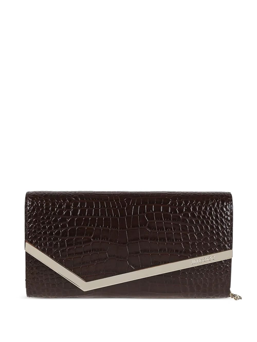 crocodile-effect clasp bag