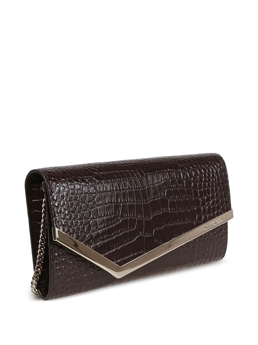 crocodile-effect clasp bag