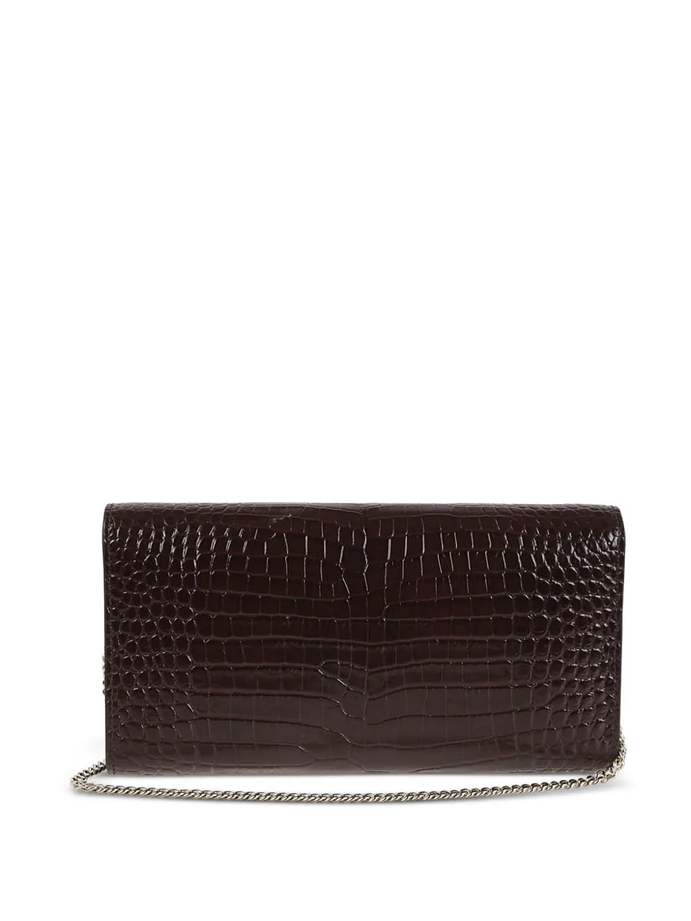 crocodile-effect clasp bag