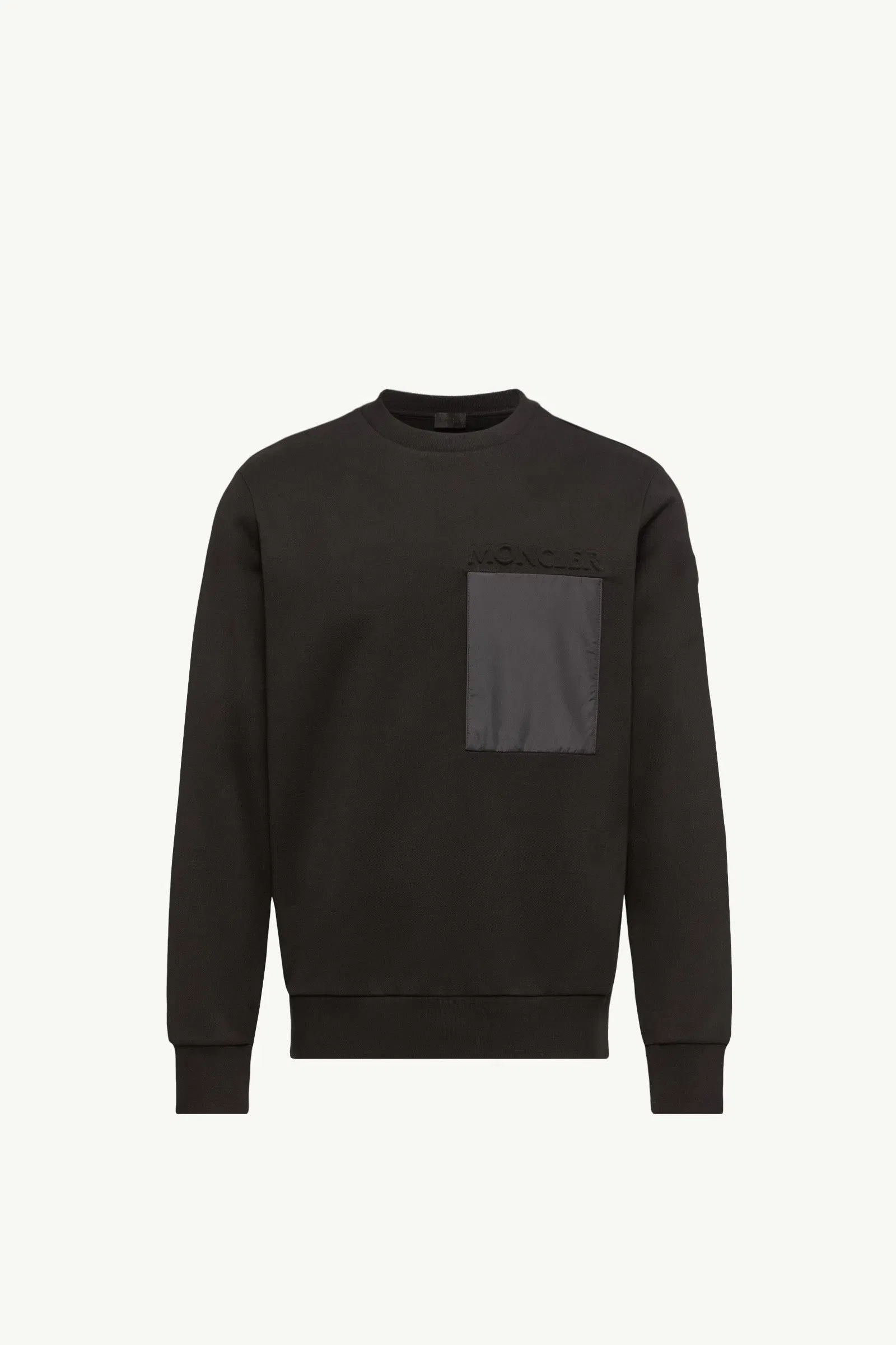 Moncler Cotton Logo Sweatshirt Black Black