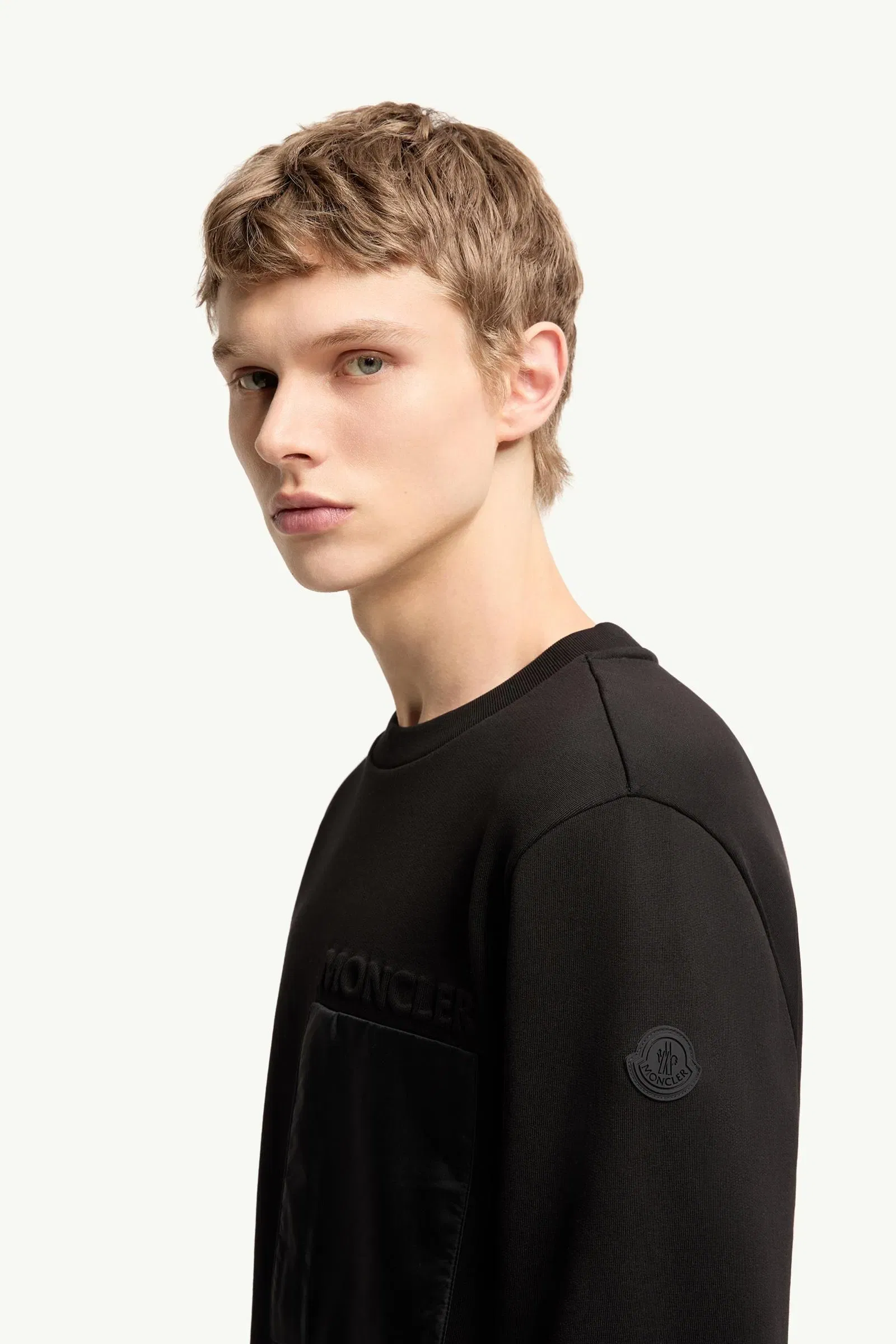 Moncler Cotton Logo Sweatshirt Black Black