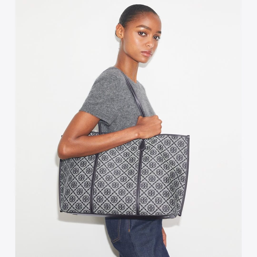 Tory Burch T Monogram Perry Tote Tory Navy