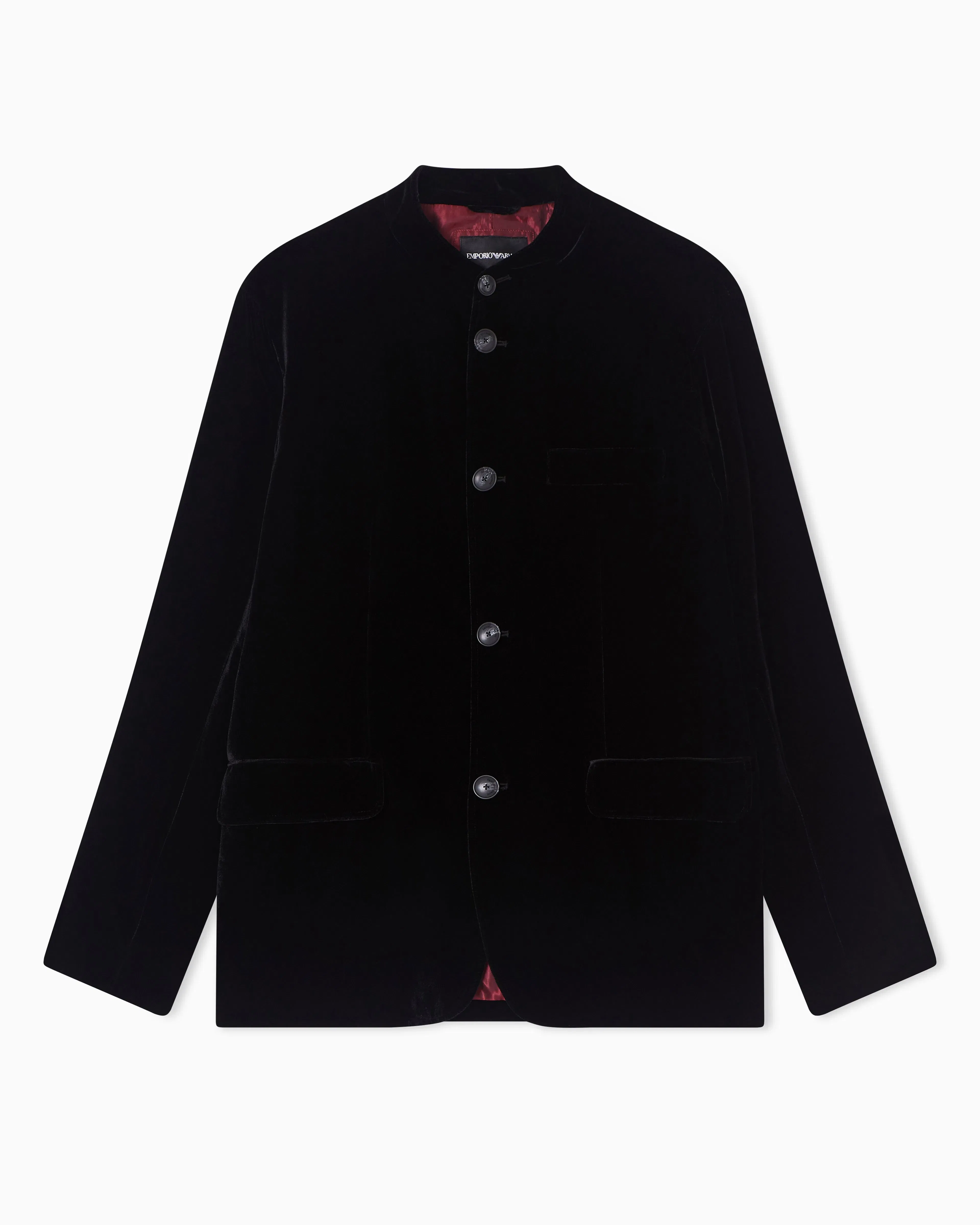Emporio Armani Lunar New Year chenille jacket with guru collar