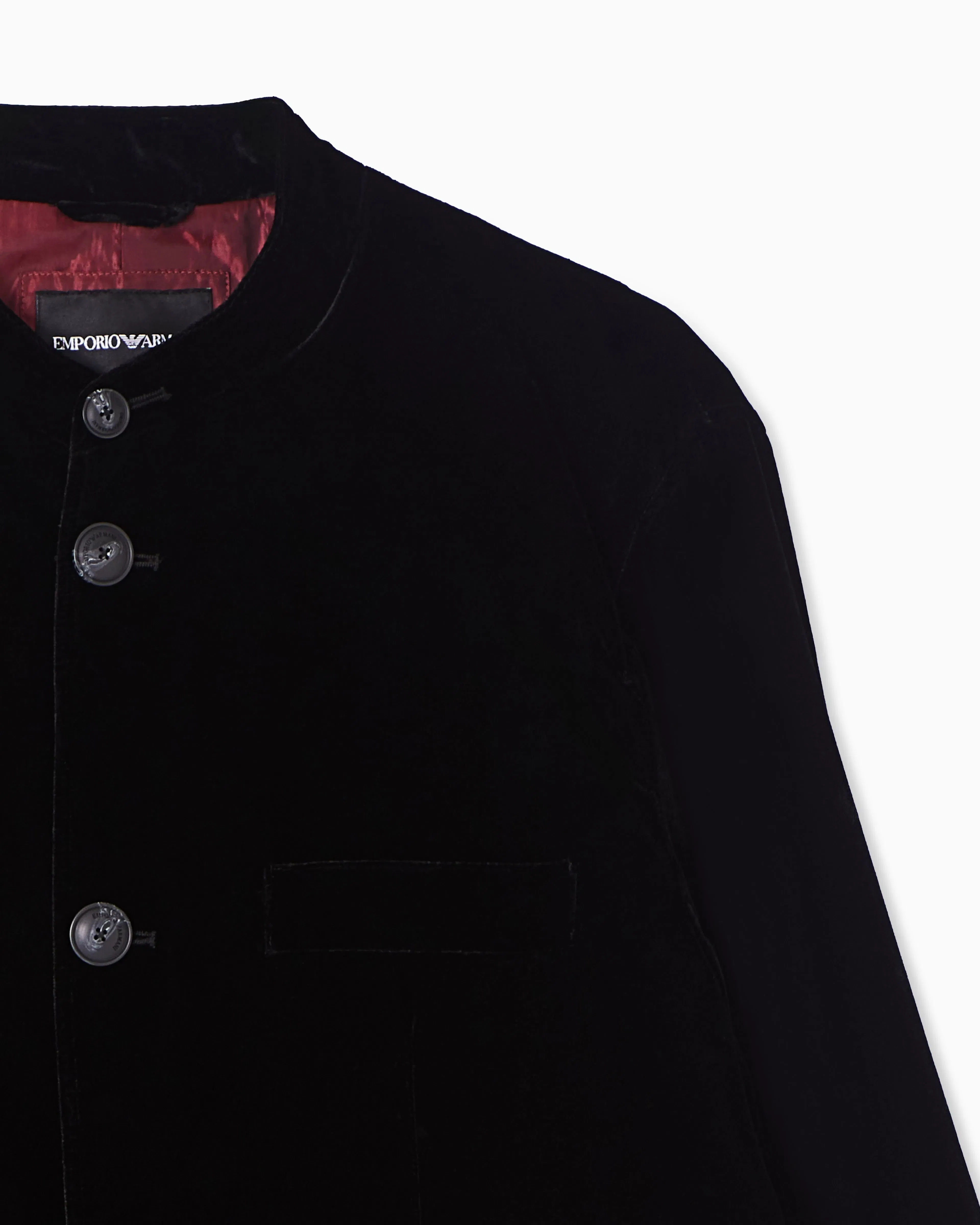 Emporio Armani Lunar New Year chenille jacket with guru collar