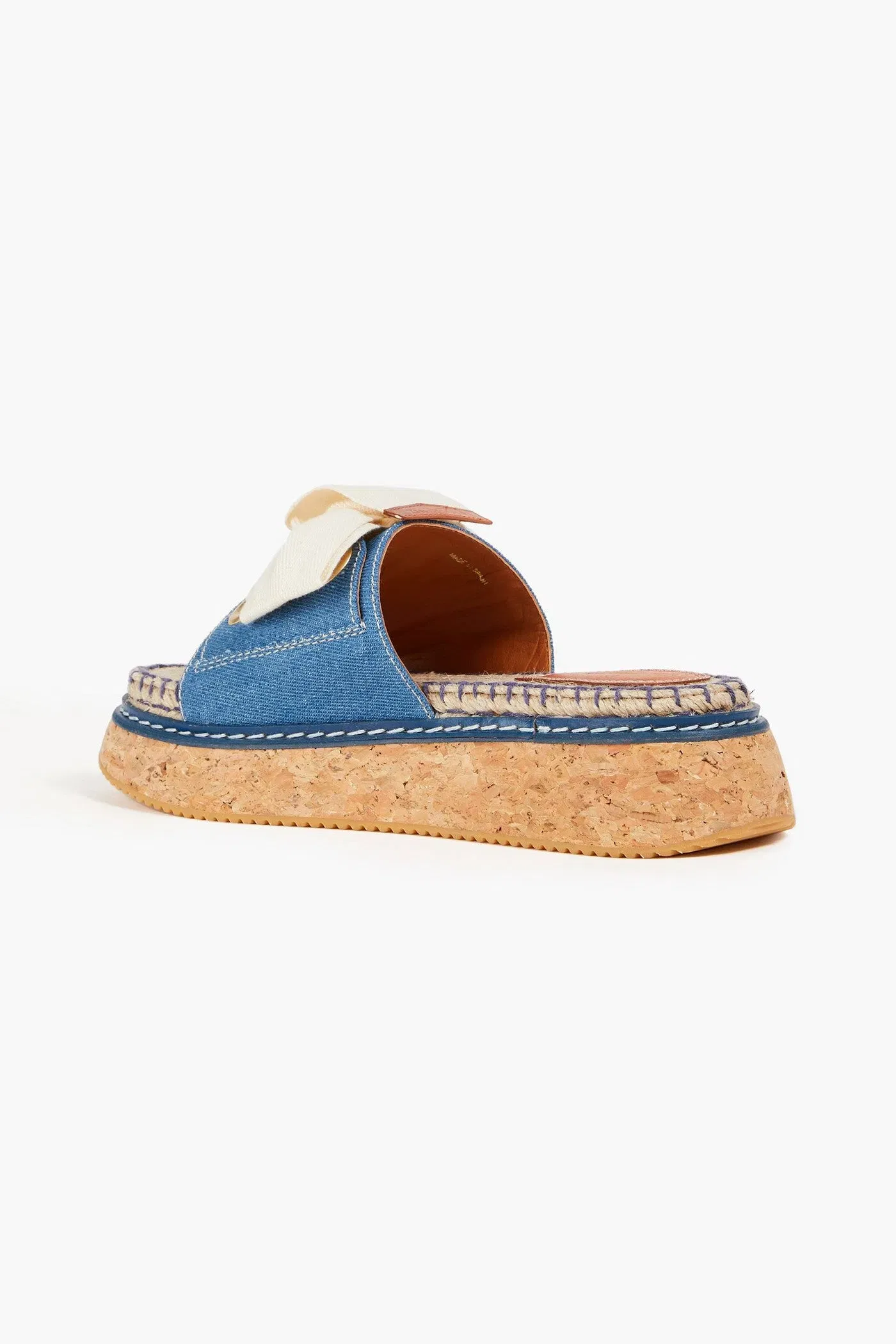Zimmermann Canvas And Denim Espadrille Slides Mid Denim Women's