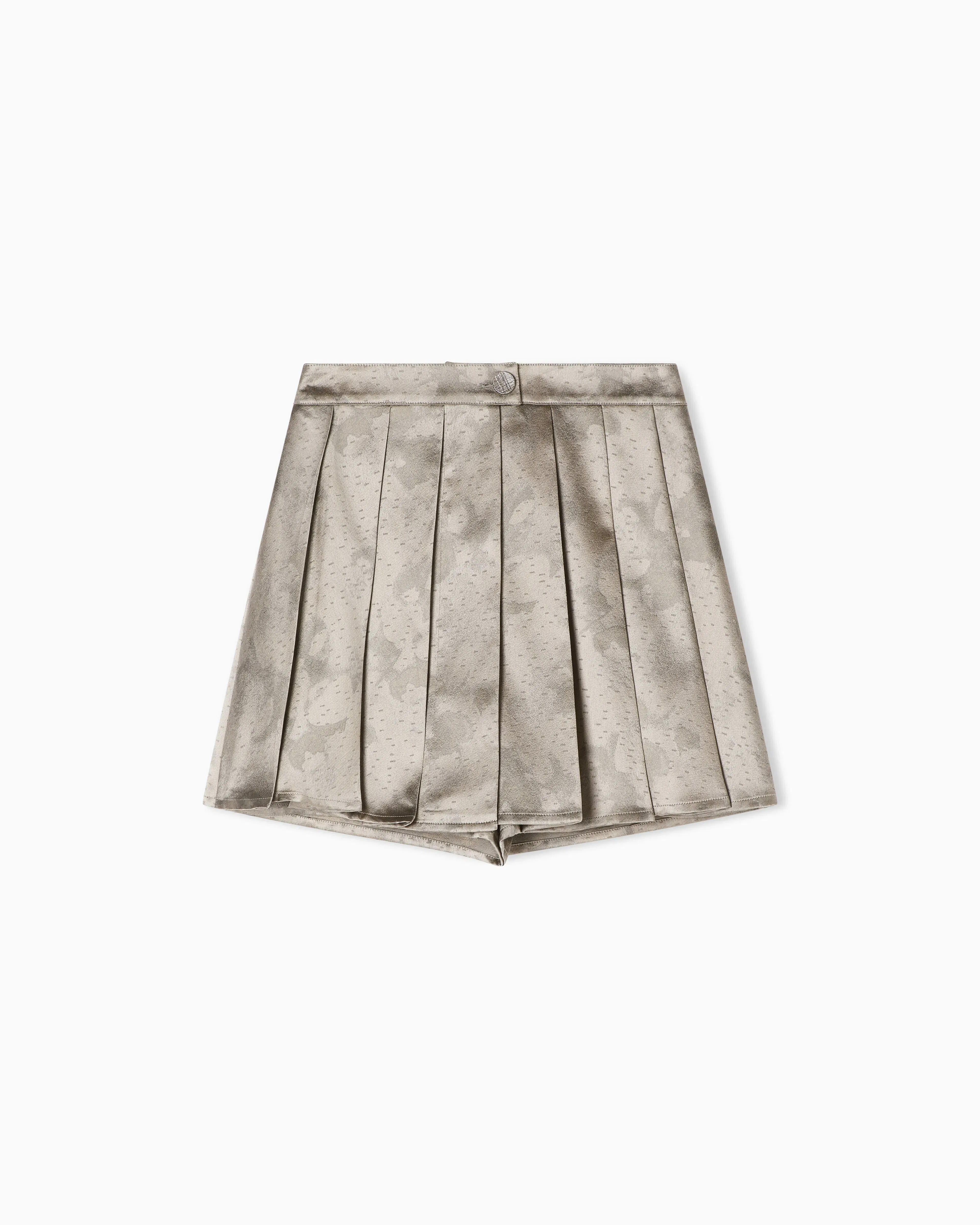 Emporio Armani Culottes in camo flower jacquard fabric