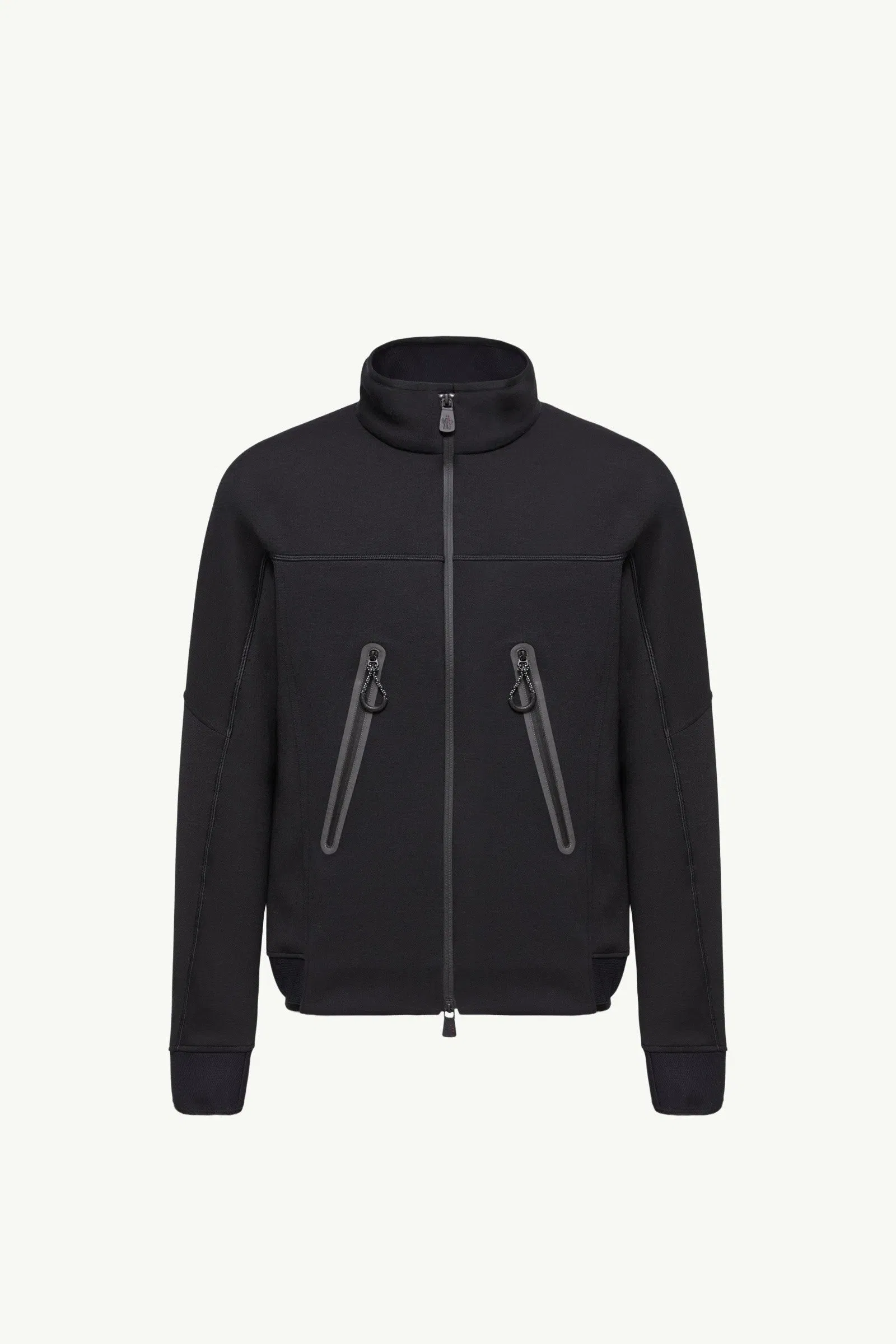Moncler Logo Zip-Up Sweatshirt Black Black
