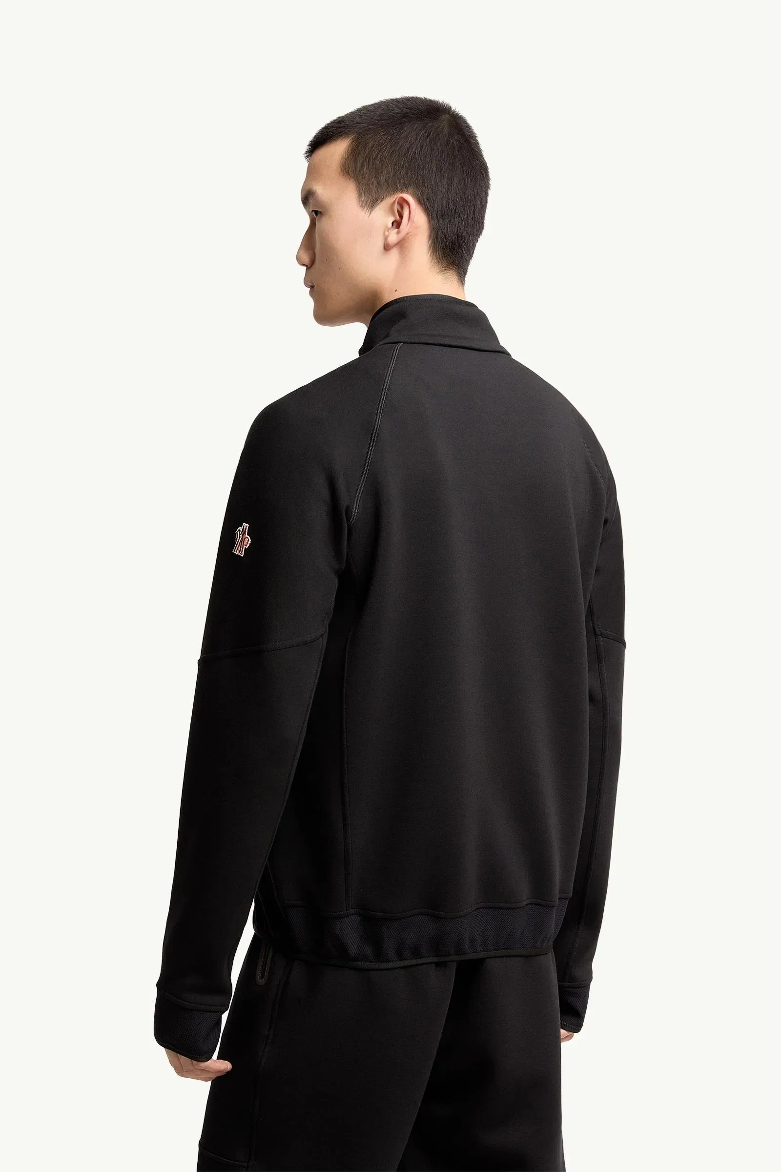 Moncler Logo Zip-Up Sweatshirt Black Black