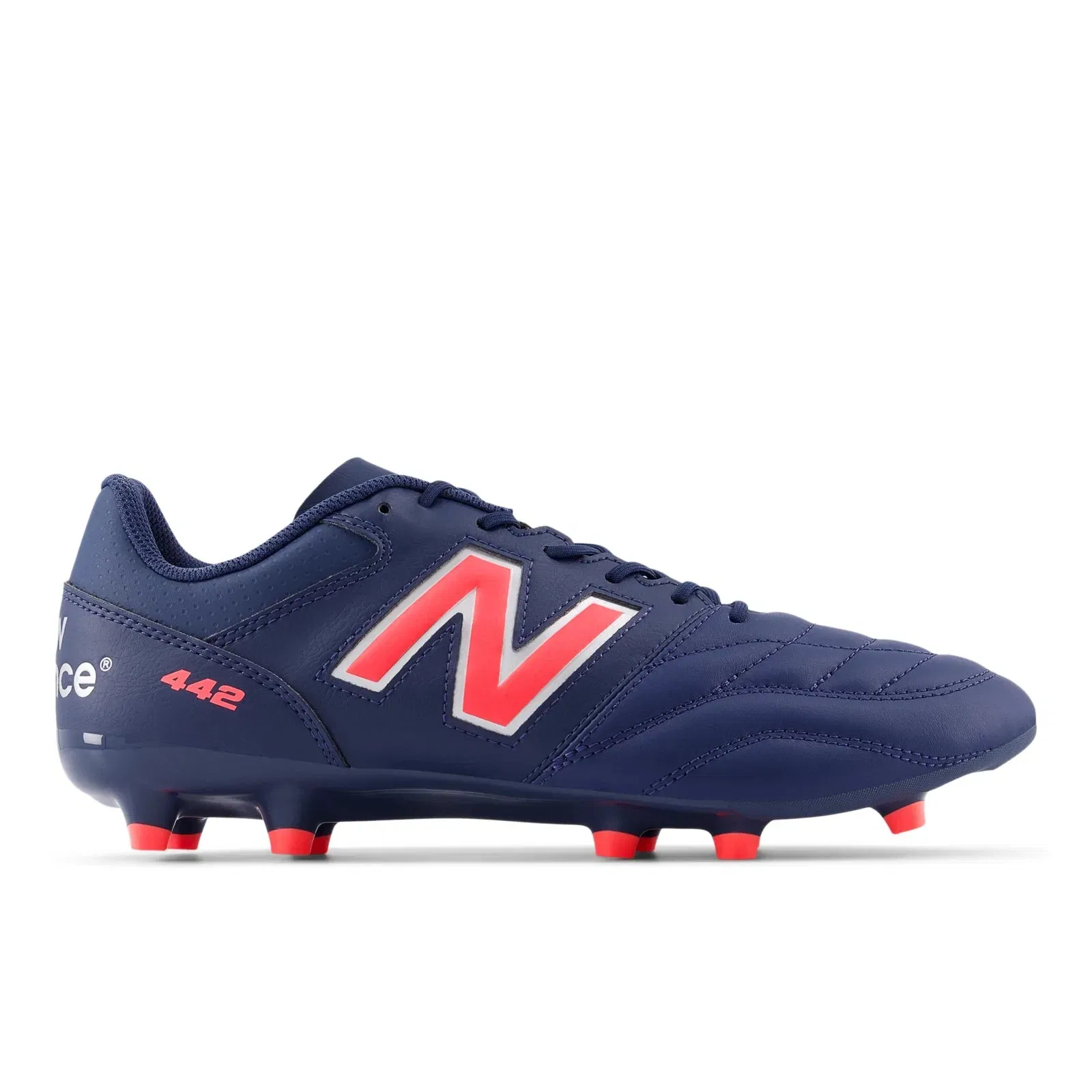 New Balance 442 Team Fg V2 Nb Navy With Silver And Energy Red Nb Navy With Silver And Energy Red