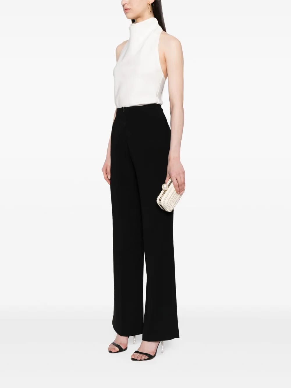 Cloud pearl-embellished clutch bag