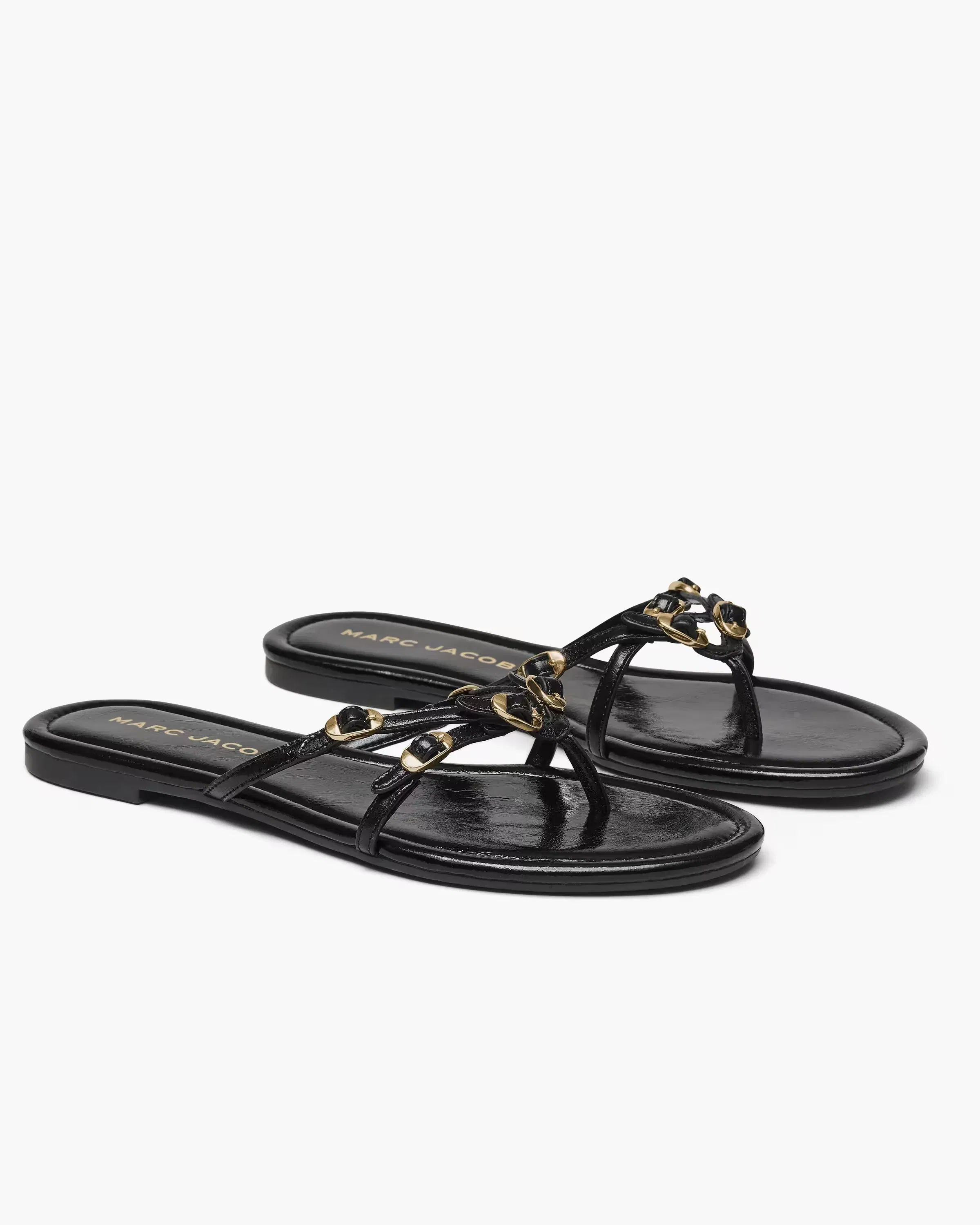 Marc Jacobs The Leather Kiki Sandal Black