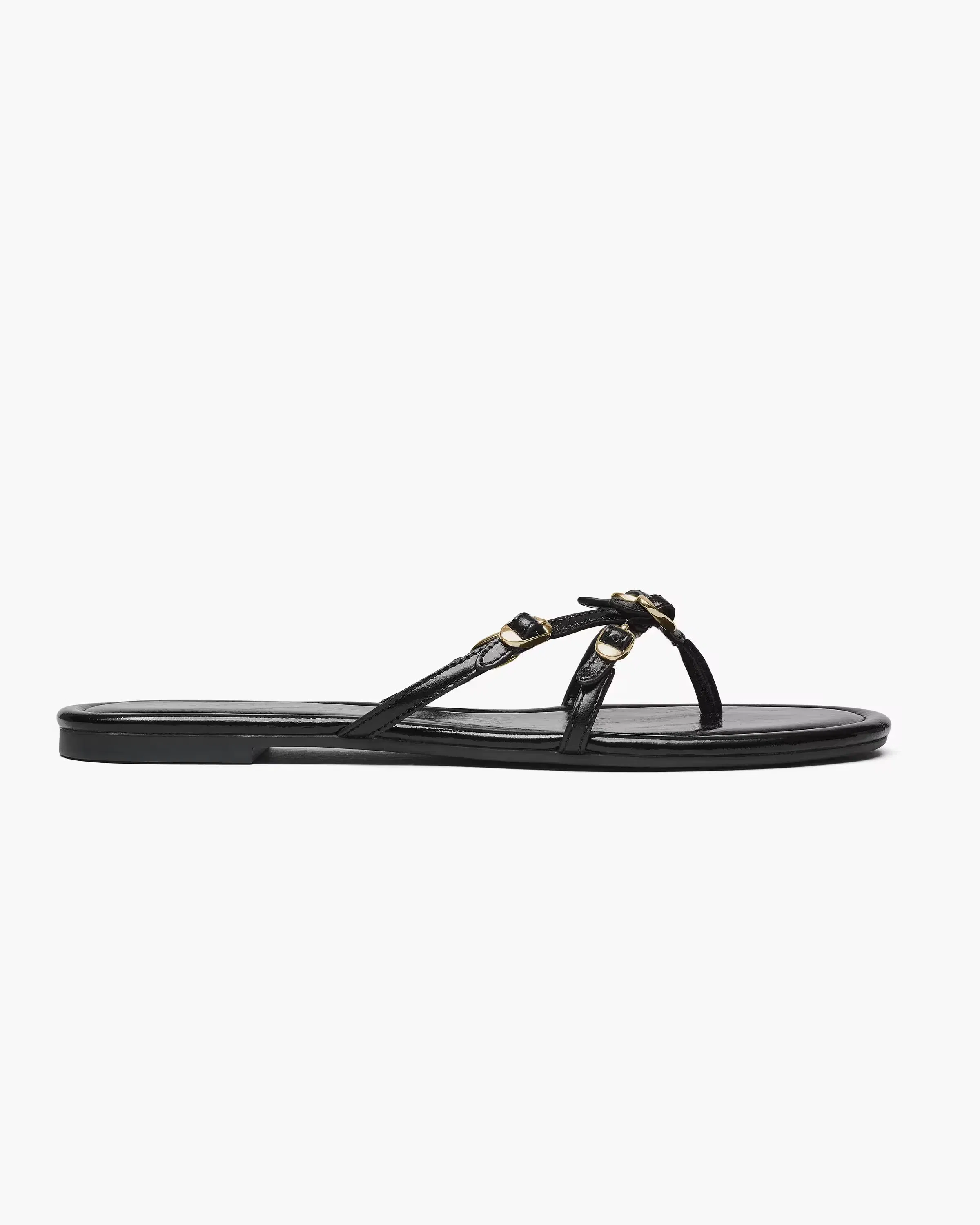 Marc Jacobs The Leather Kiki Sandal Black