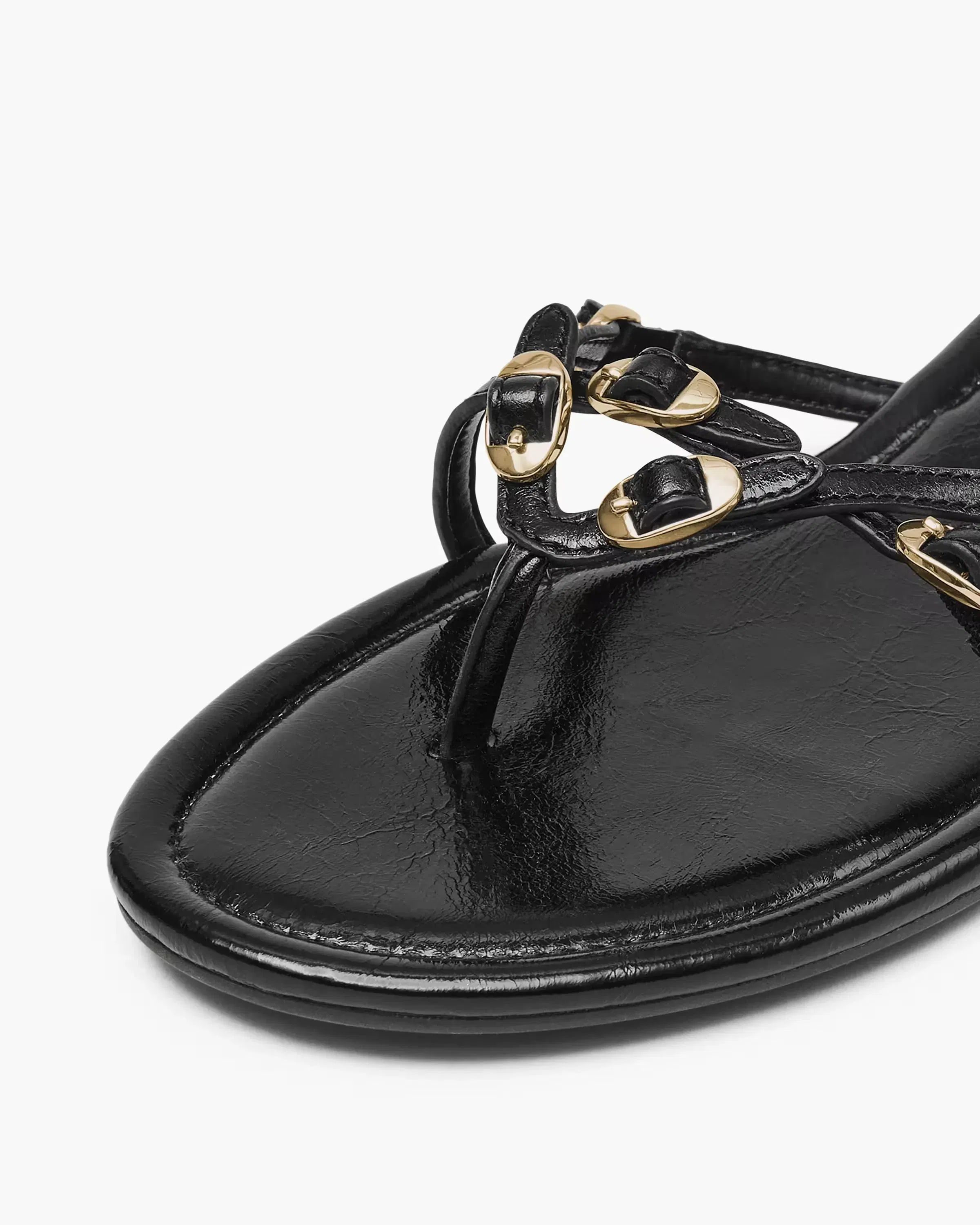 Marc Jacobs The Leather Kiki Sandal Black