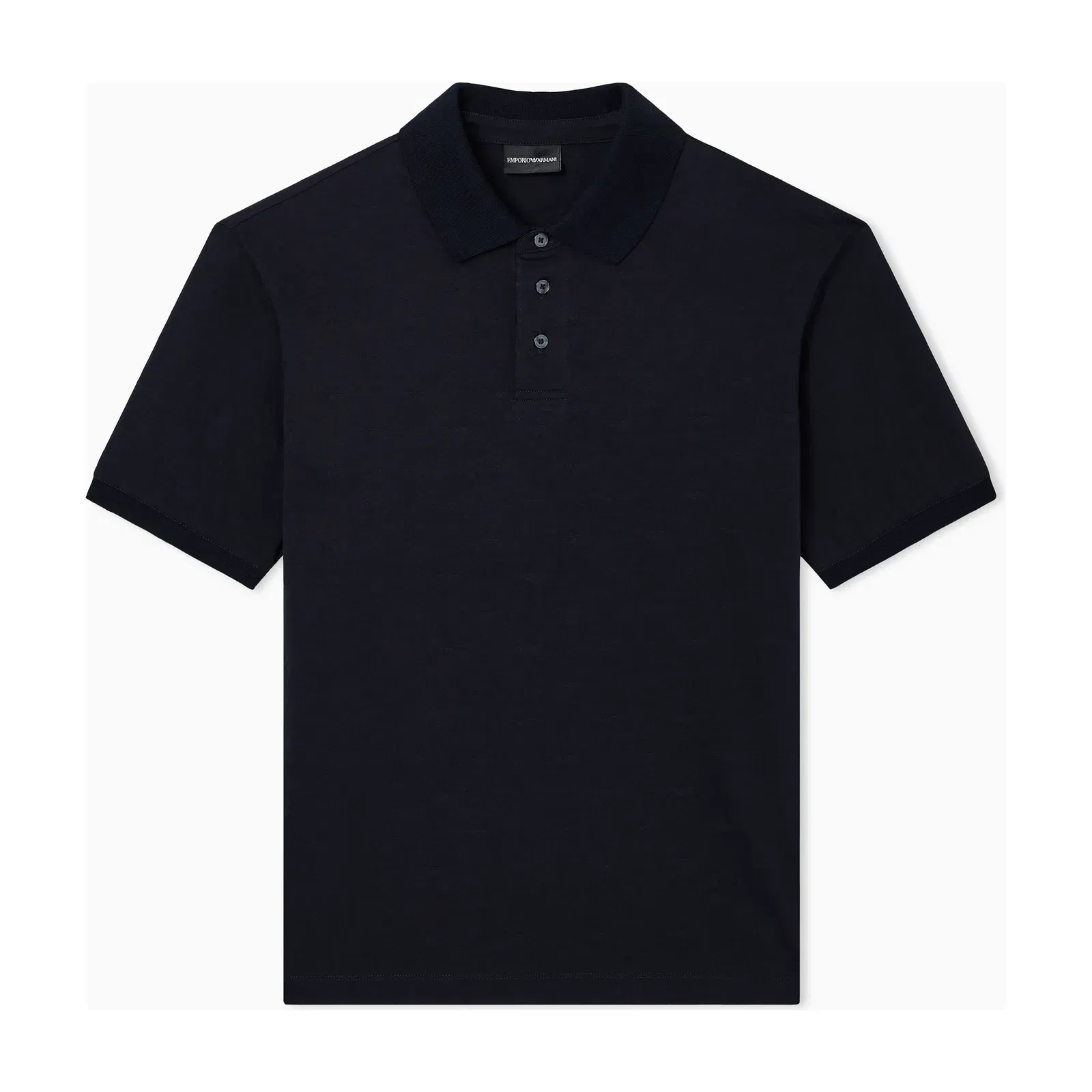 Emporio Armani Slim-fit jersey polo shirt with all-over jacquard eagle