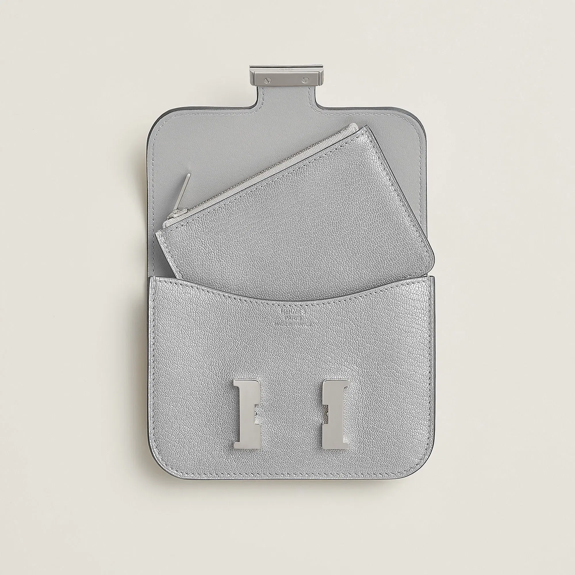 Hermes Constance Slim Wallet Bleu Saphir