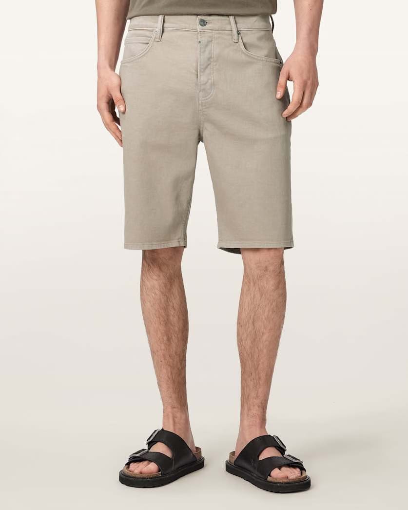 AllSaints Switch Slim Fit Cotton Shorts Pasilla Brown